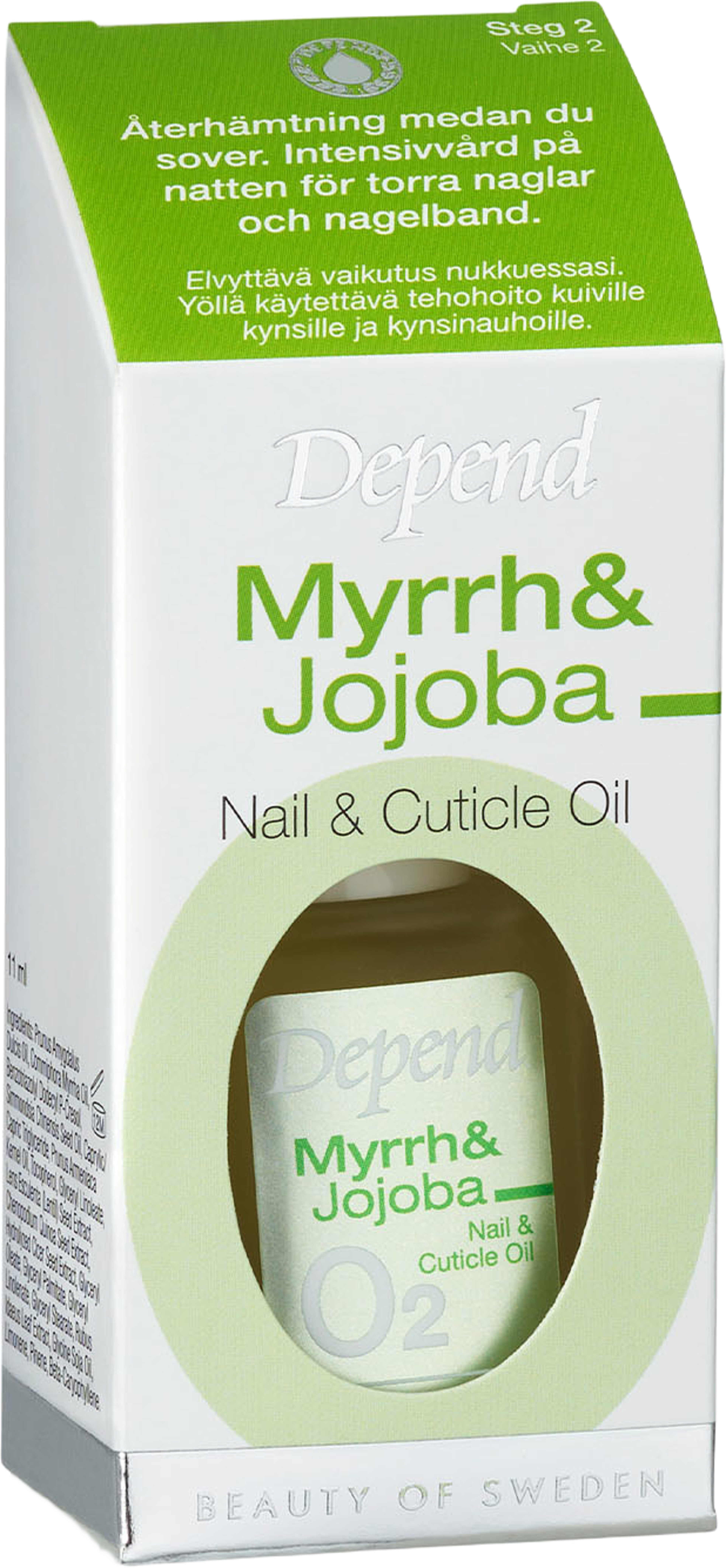 O2 Myrrh & Jojoba Nail & Cuticle Oil, från Depend. Klicka för att öppna bilden i stort format