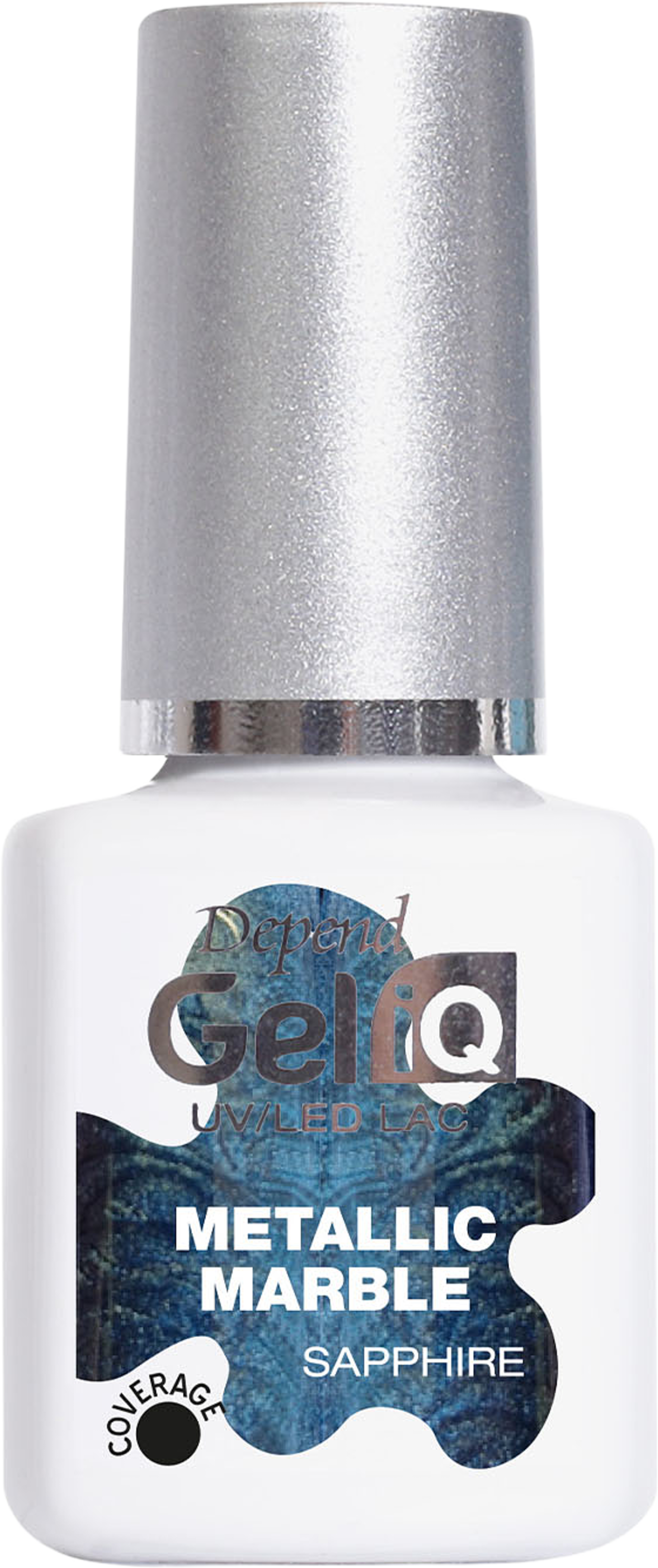 Gel iQ - Metallic Marble, från Depend, i färgen Sapphire. Klicka för att öppna bilden i stort format
