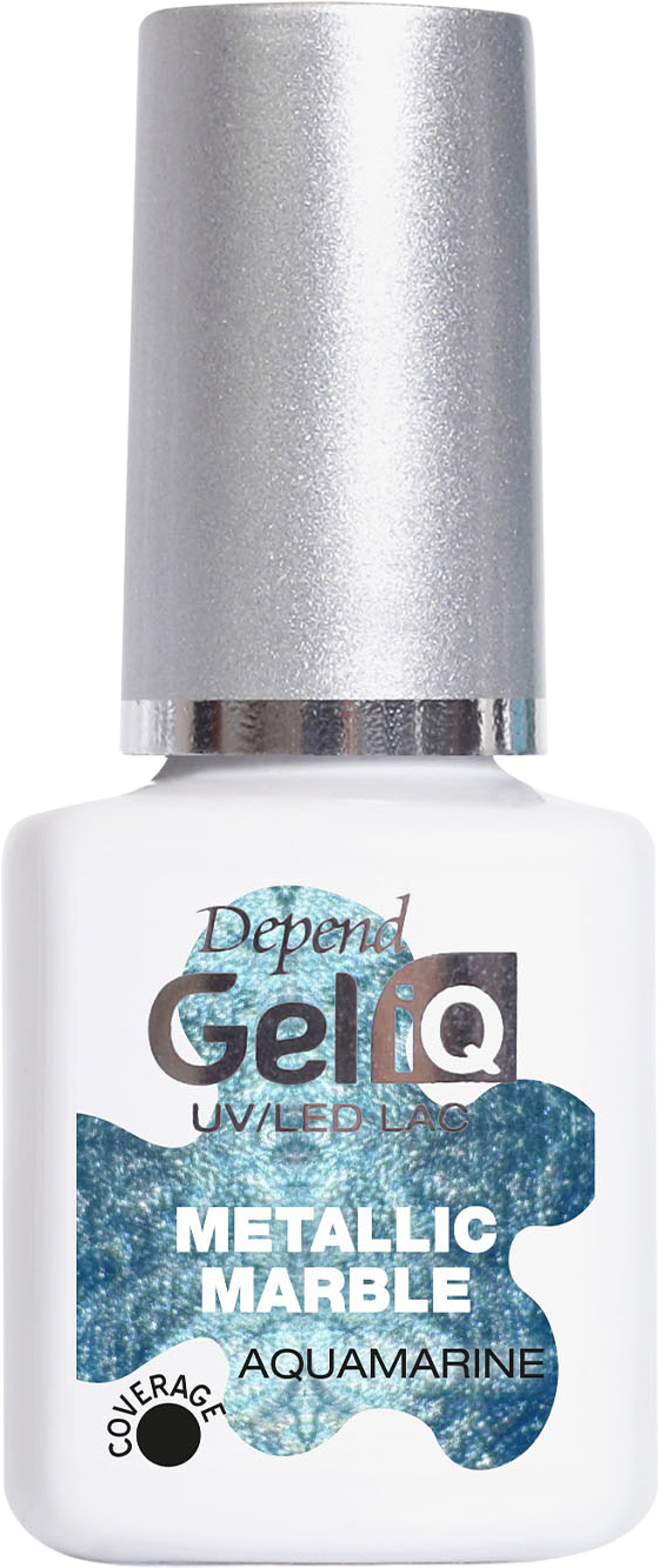 Gel iQ Effect Metallic Marble, från Depend, i färgen Aquamarine. Klicka för att öppna bilden i stort format