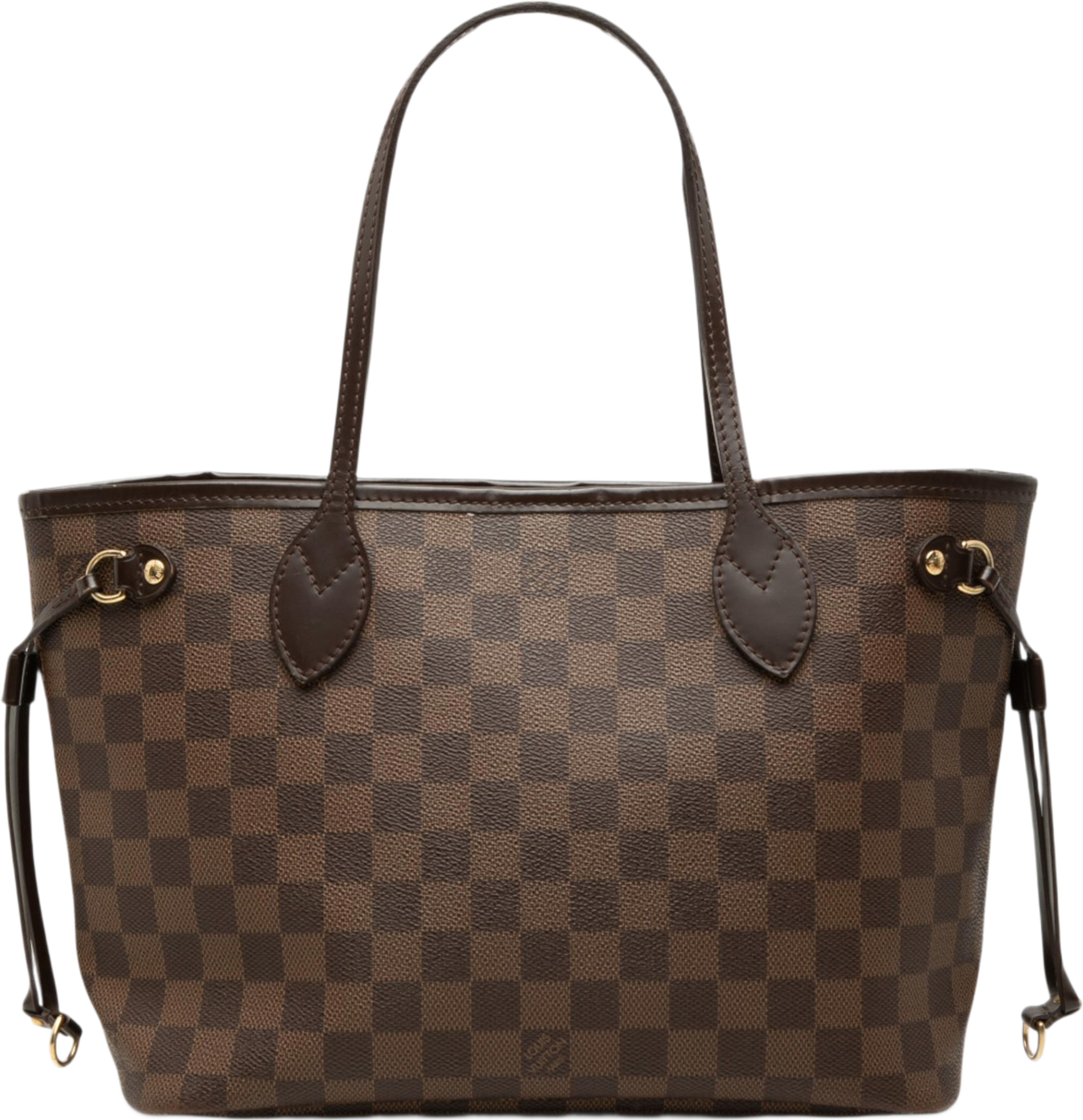 Louis Vuitton Damier Ebene Neverfull Pm, från Luxclusif, i färgen brun. Klicka för att öppna bilden i stort format
