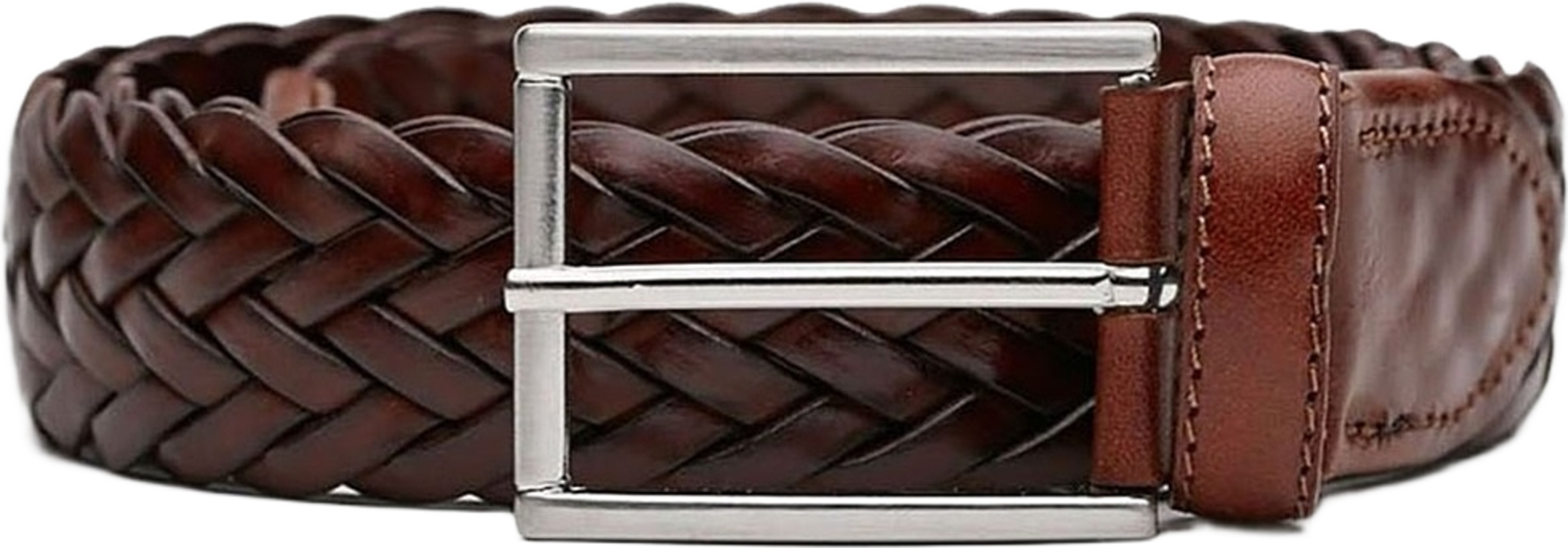 Flätat Bälte Banff, från John Henric, i färgen dark brown. Klicka för att öppna bilden i stort format