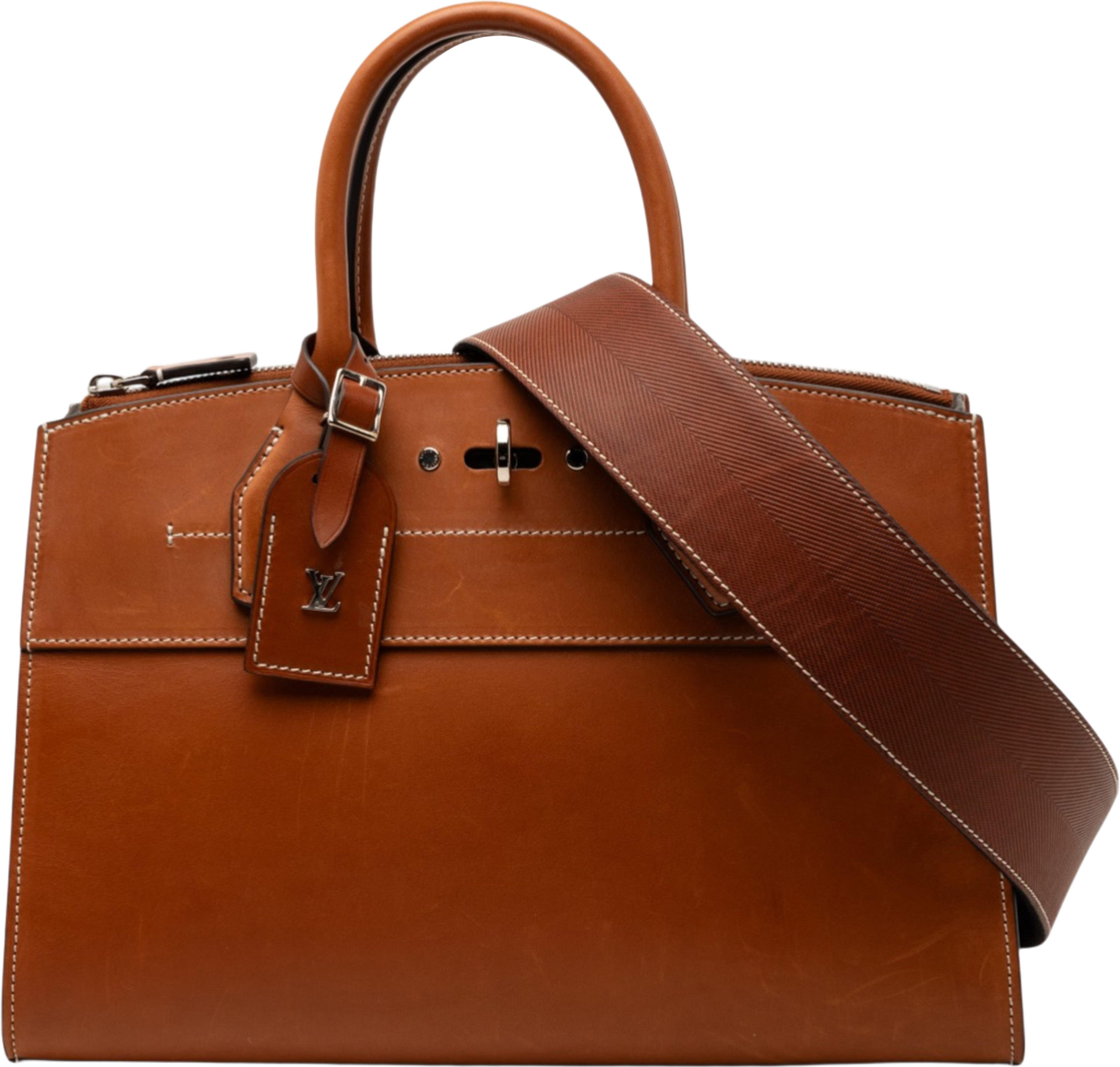 Louis Vuitton Leather City Steamer Mm, från Luxclusif, i färgen brown. Klicka för att öppna bilden i stort format