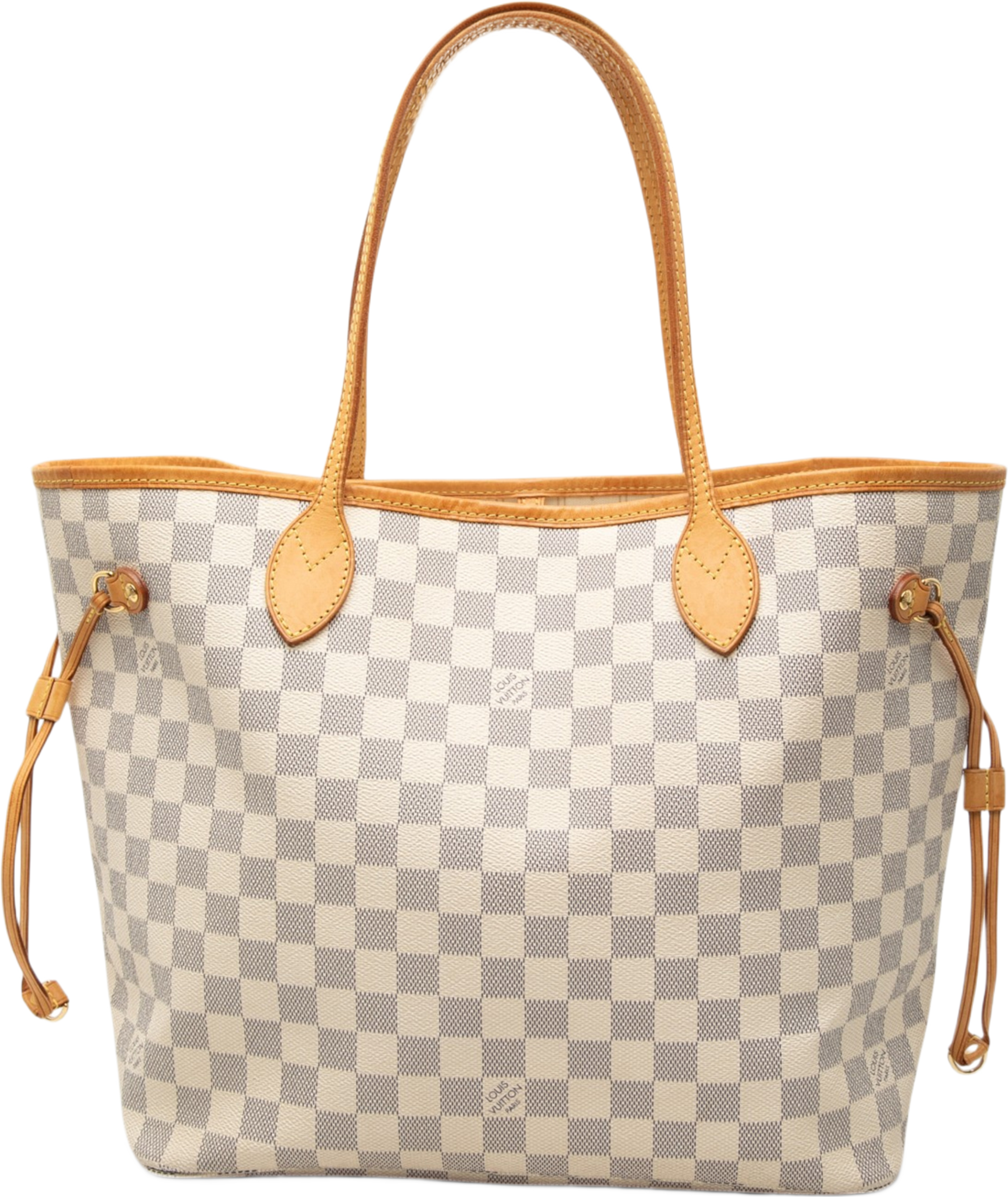 Louis Vuitton Damier Azur Neverfull Mm, från Luxclusif, i färgen vit. Klicka för att öppna bilden i stort format