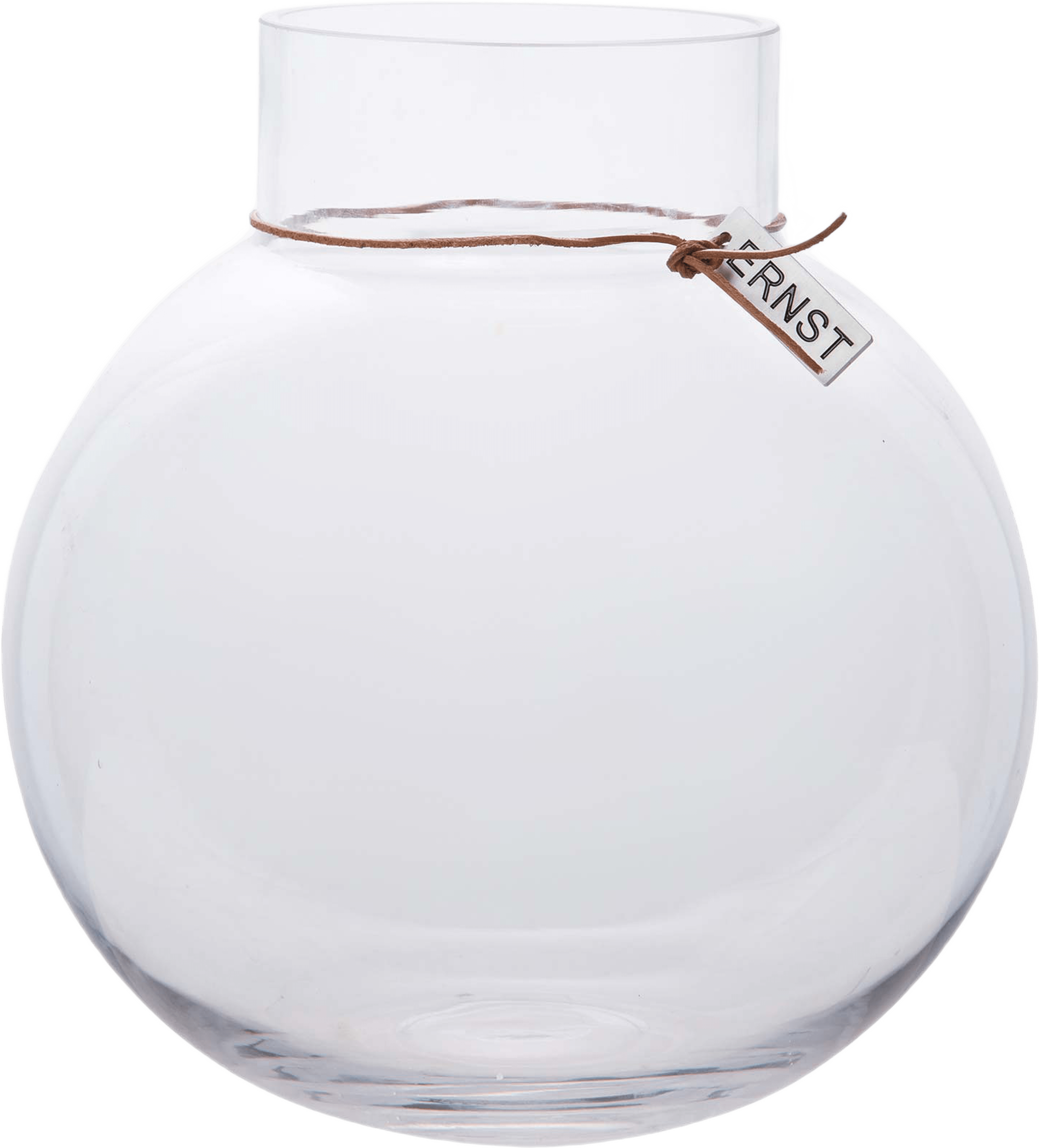 Glasvas m. läderband, Liten