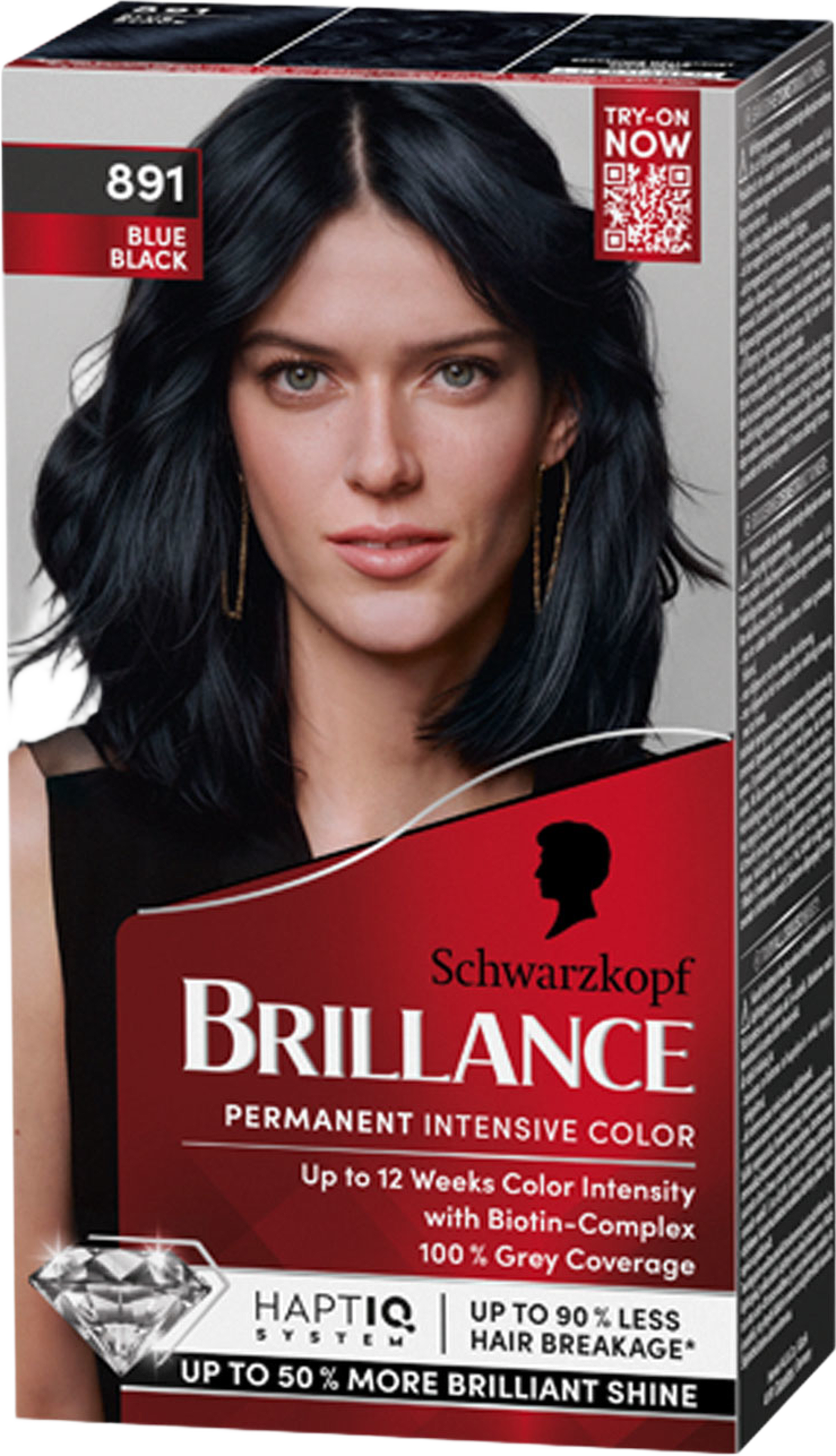 Brillance Hårfärg, från Schwarzkopf, i färgen Blue Black. Klicka för att öppna bilden i stort format