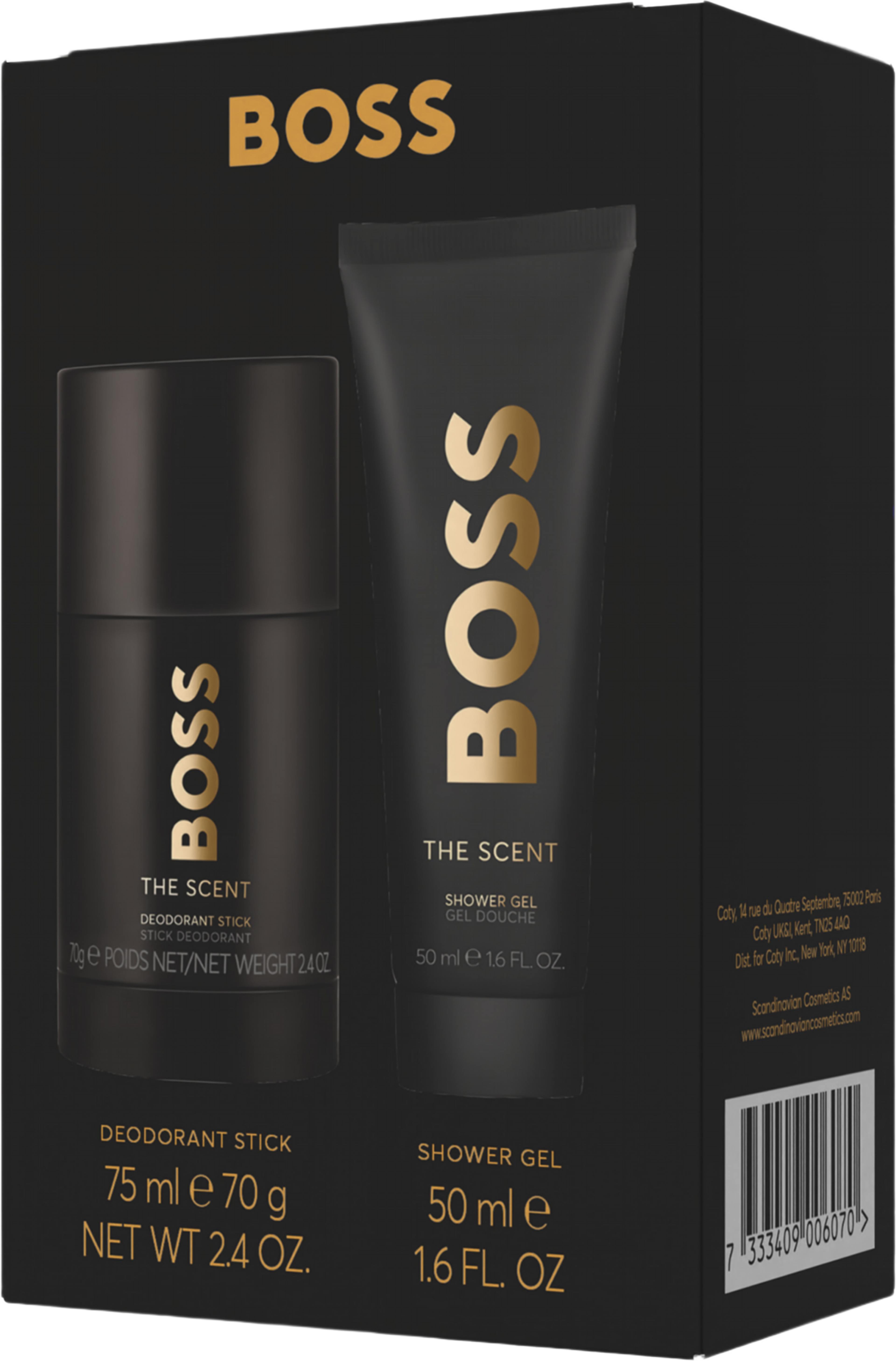Gift Set The Scent Deo Stick + Shower Gel, från HUGO BOSS. Klicka för att öppna bilden i stort format