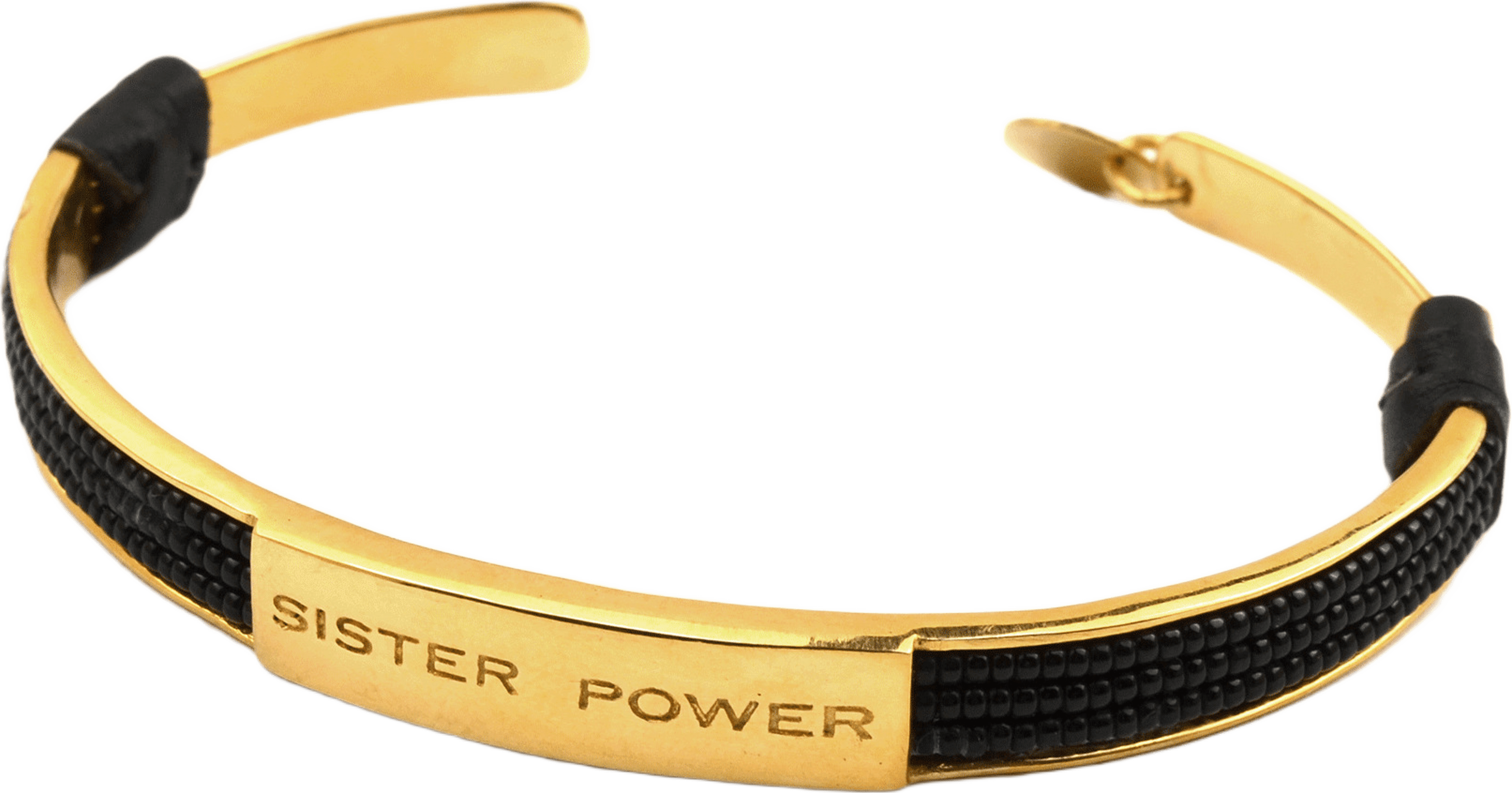 Sister Power Bracelet Black Gold