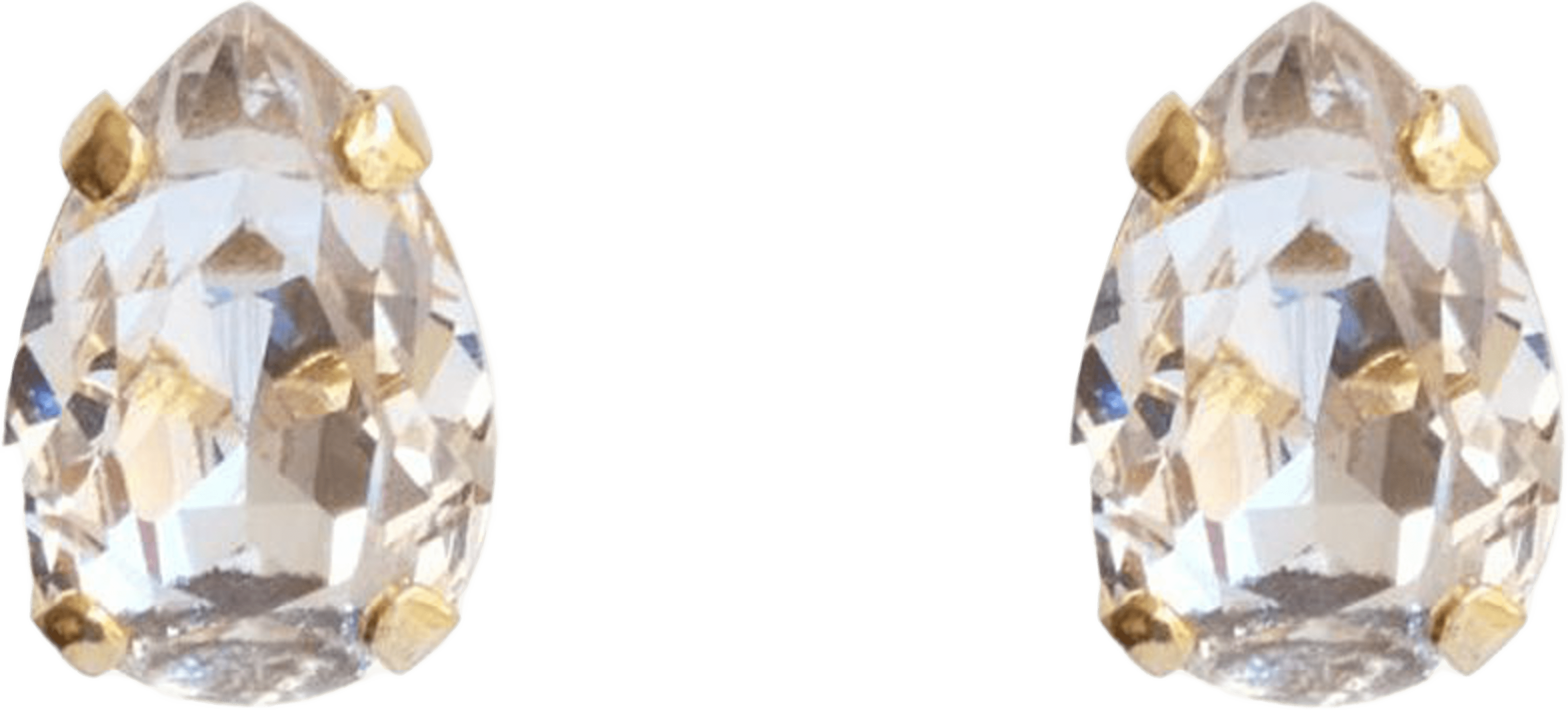 Petite Drop Stud Earrings Crystal