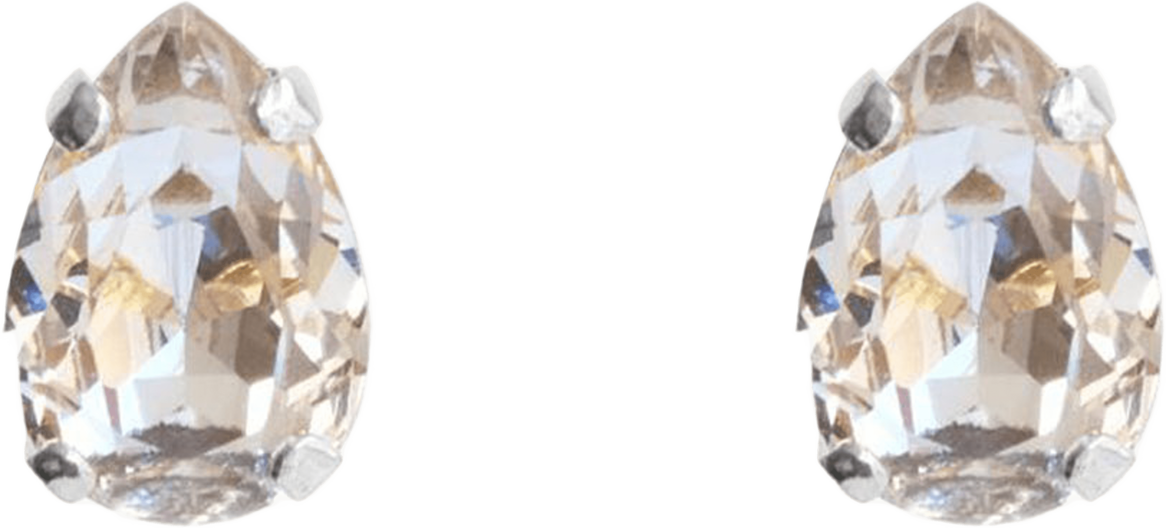 Petite Drop Stud Earrings Crystal