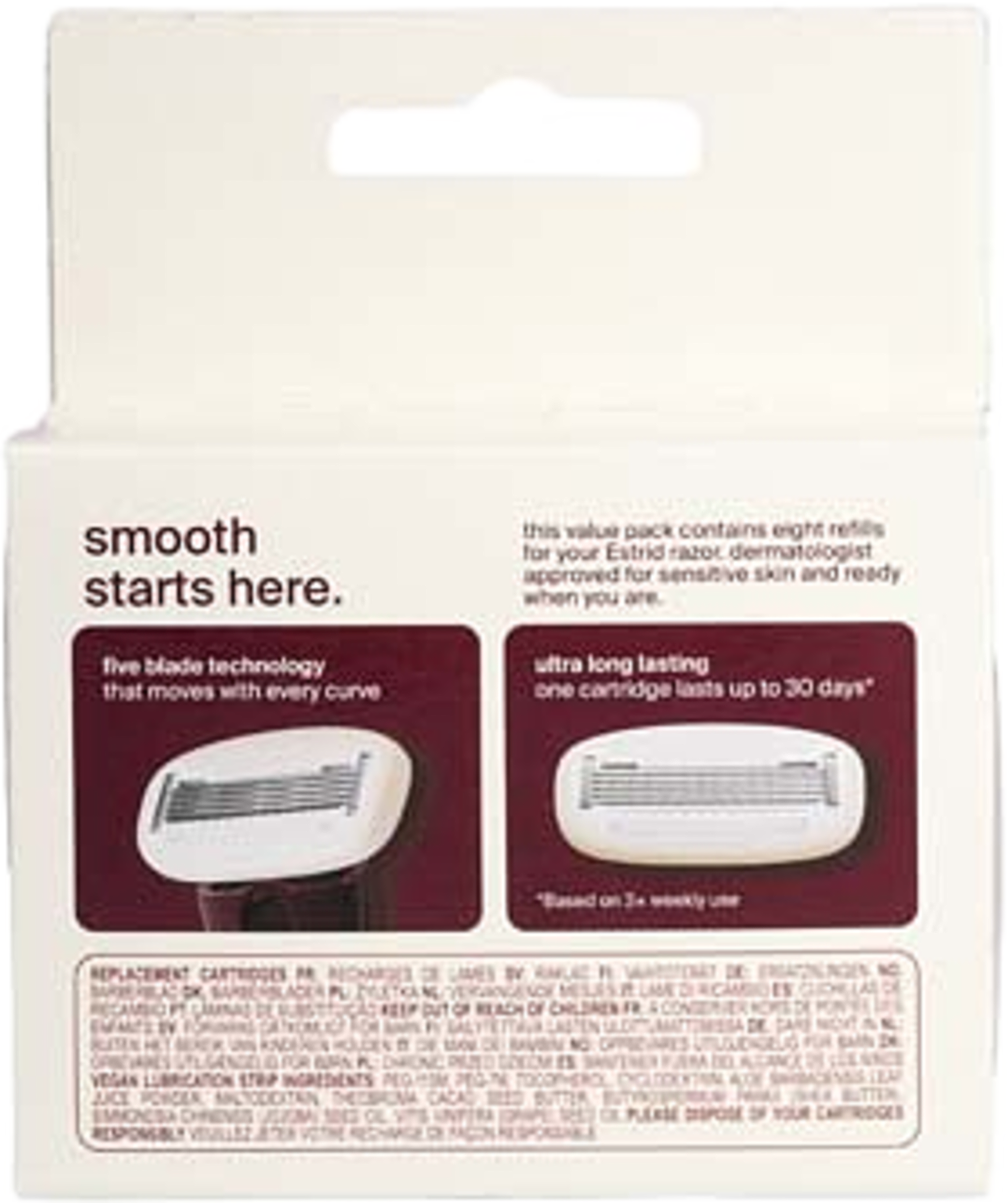 The Five-blade Cartridges XL, från Estrid. Klicka för att öppna bilden i stort format