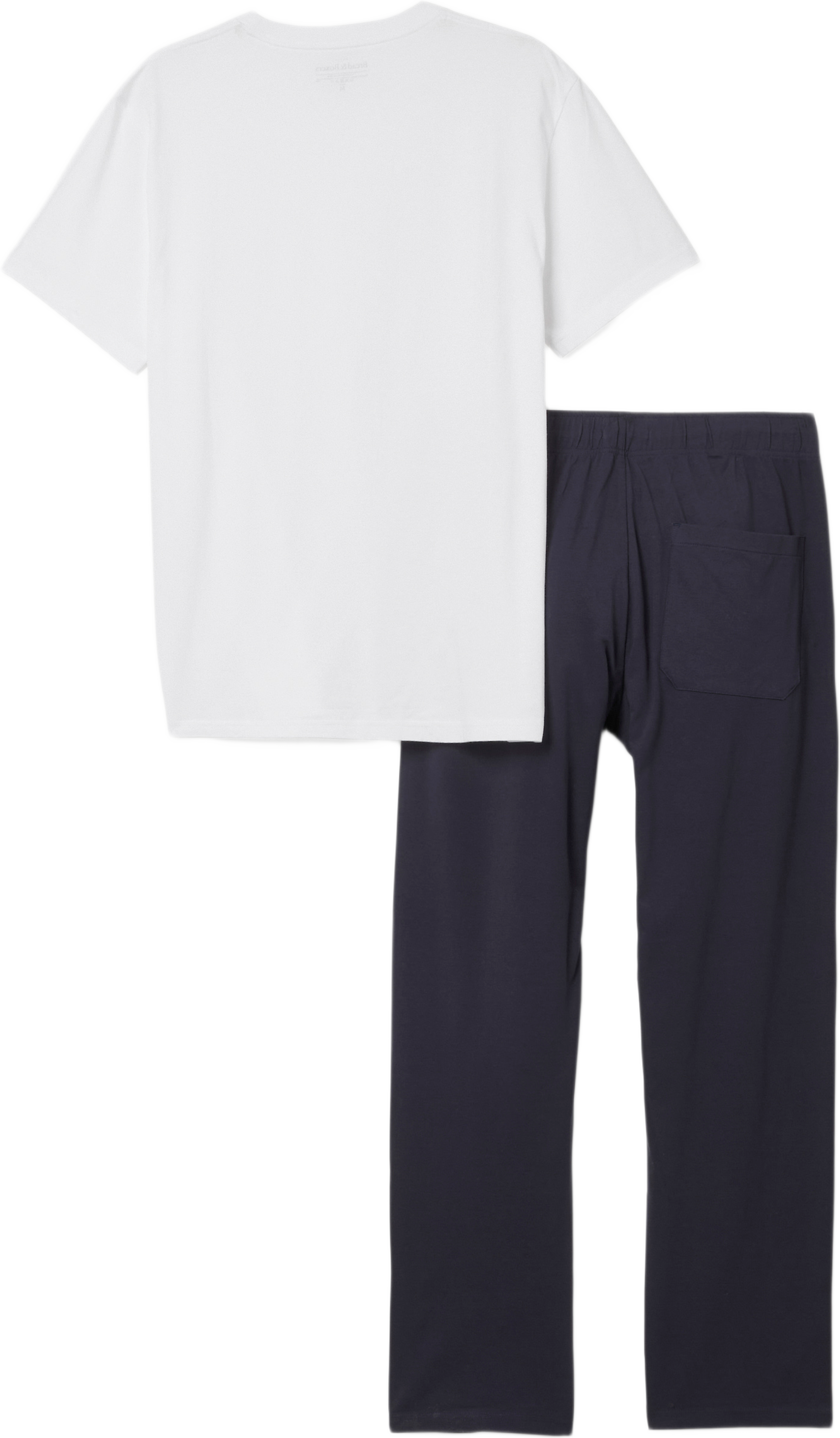 Pyjamas Pyjama Set, från Bread & Boxers, i färgen White + Dark Navy. Klicka för att öppna bilden i stort format