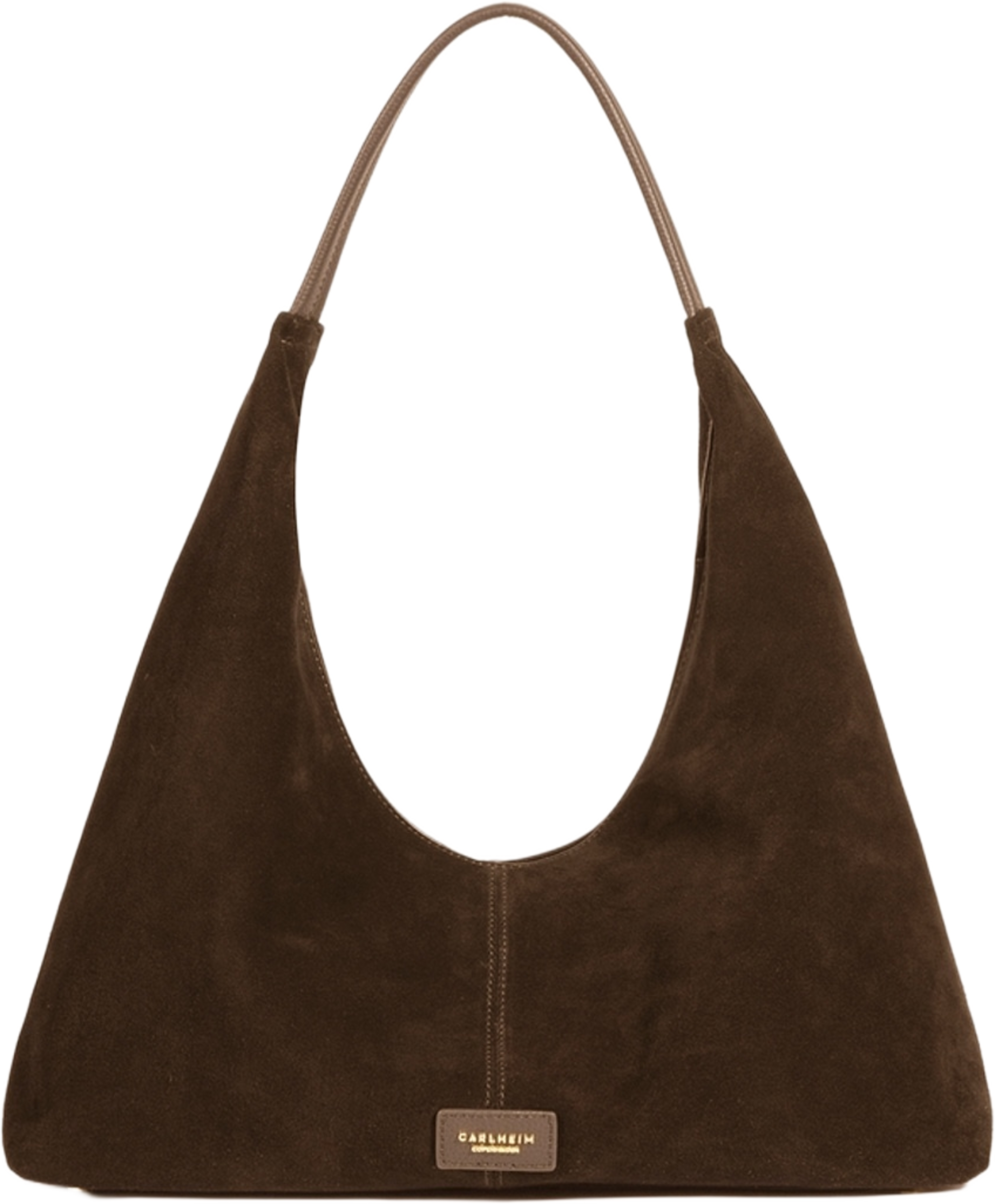 Eliana Handväska Mocka, från Carlheim, i färgen brun. Klicka för att öppna bilden i stort format