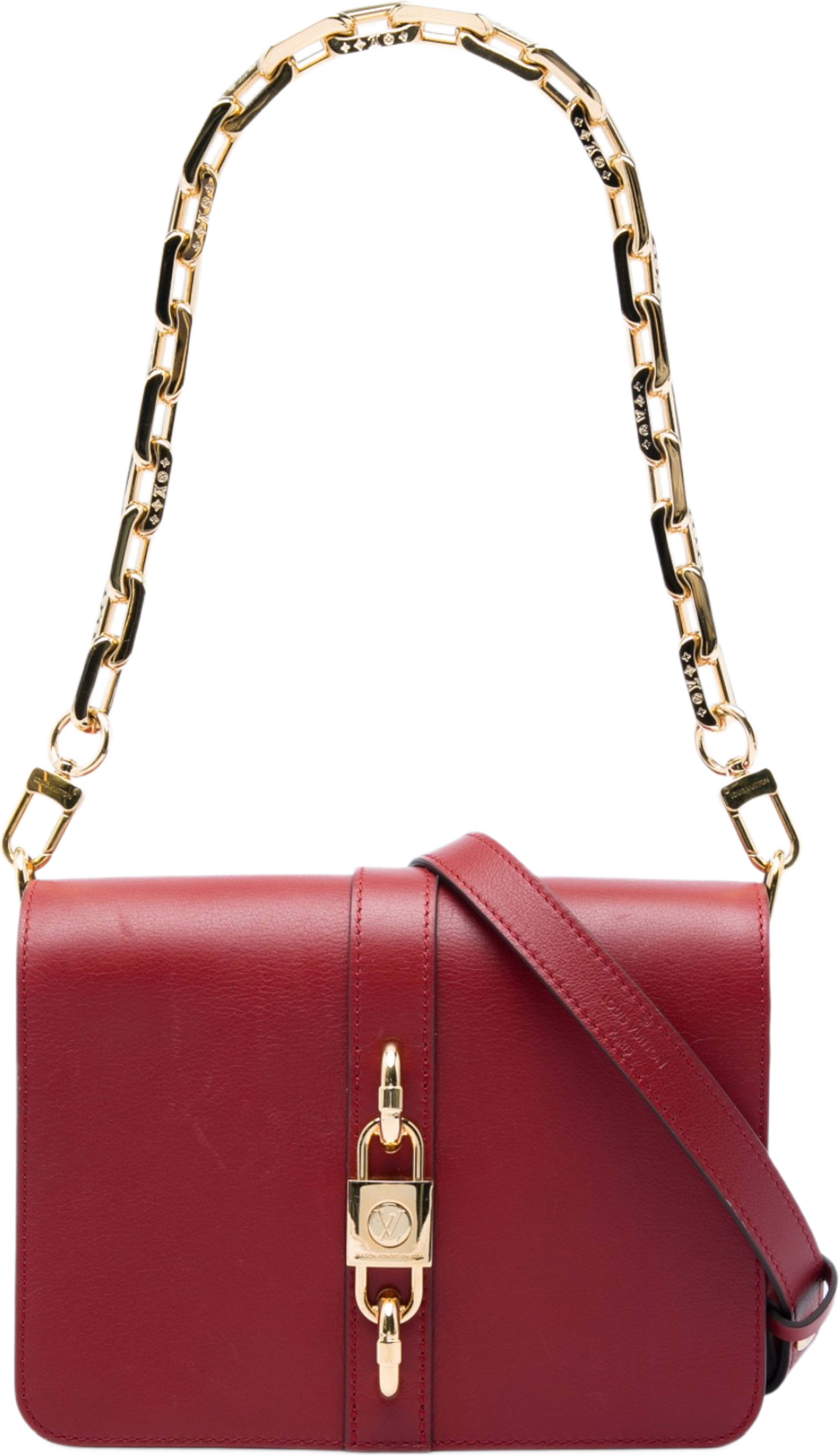 Louis Vuitton Calfskin Rendez Vous, från Luxclusif, i färgen röd. Klicka för att öppna bilden i stort format