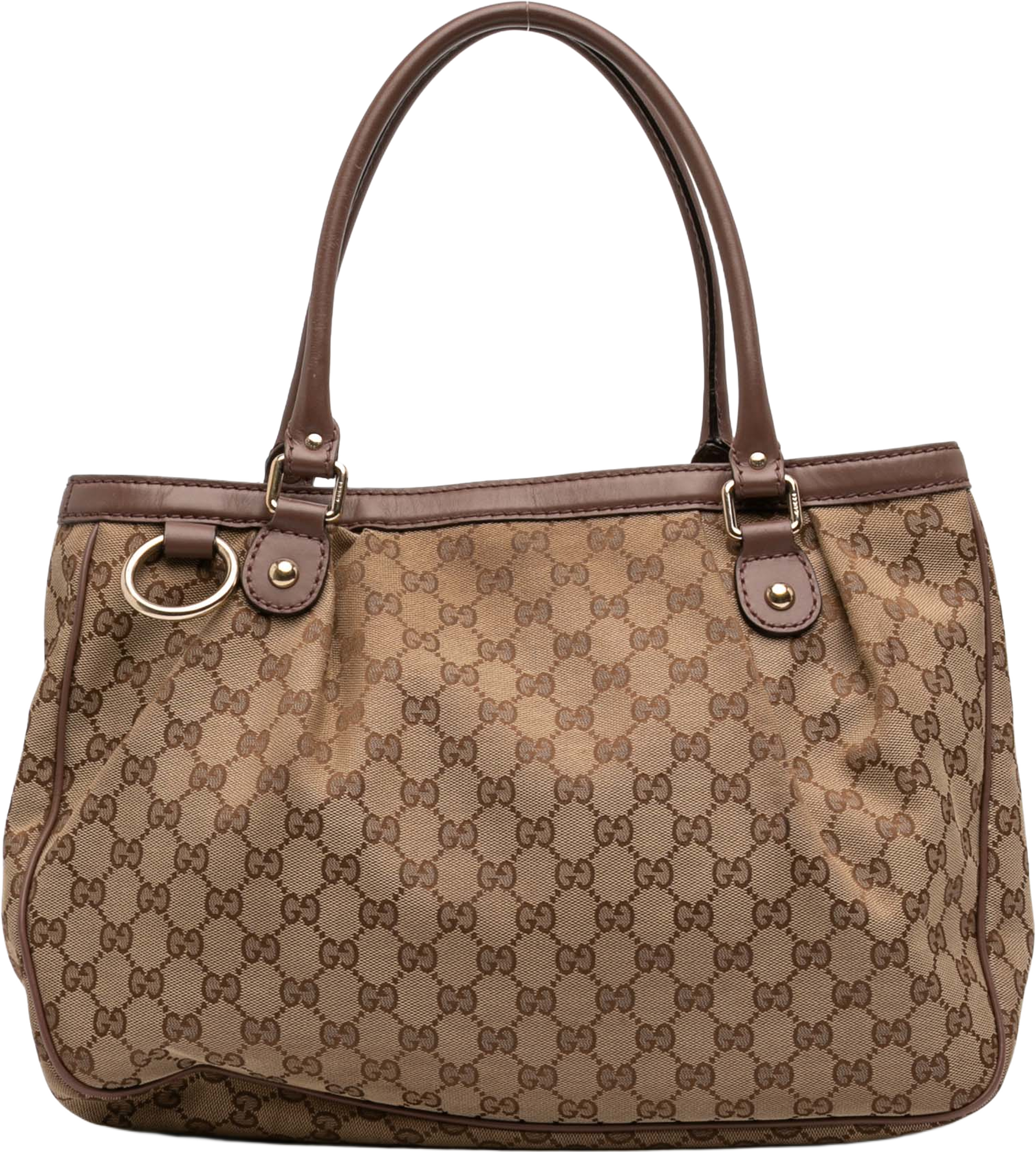 Gucci Gg Canvas Sukey Tote, från Luxclusif, i färgen beige. Klicka för att öppna bilden i stort format