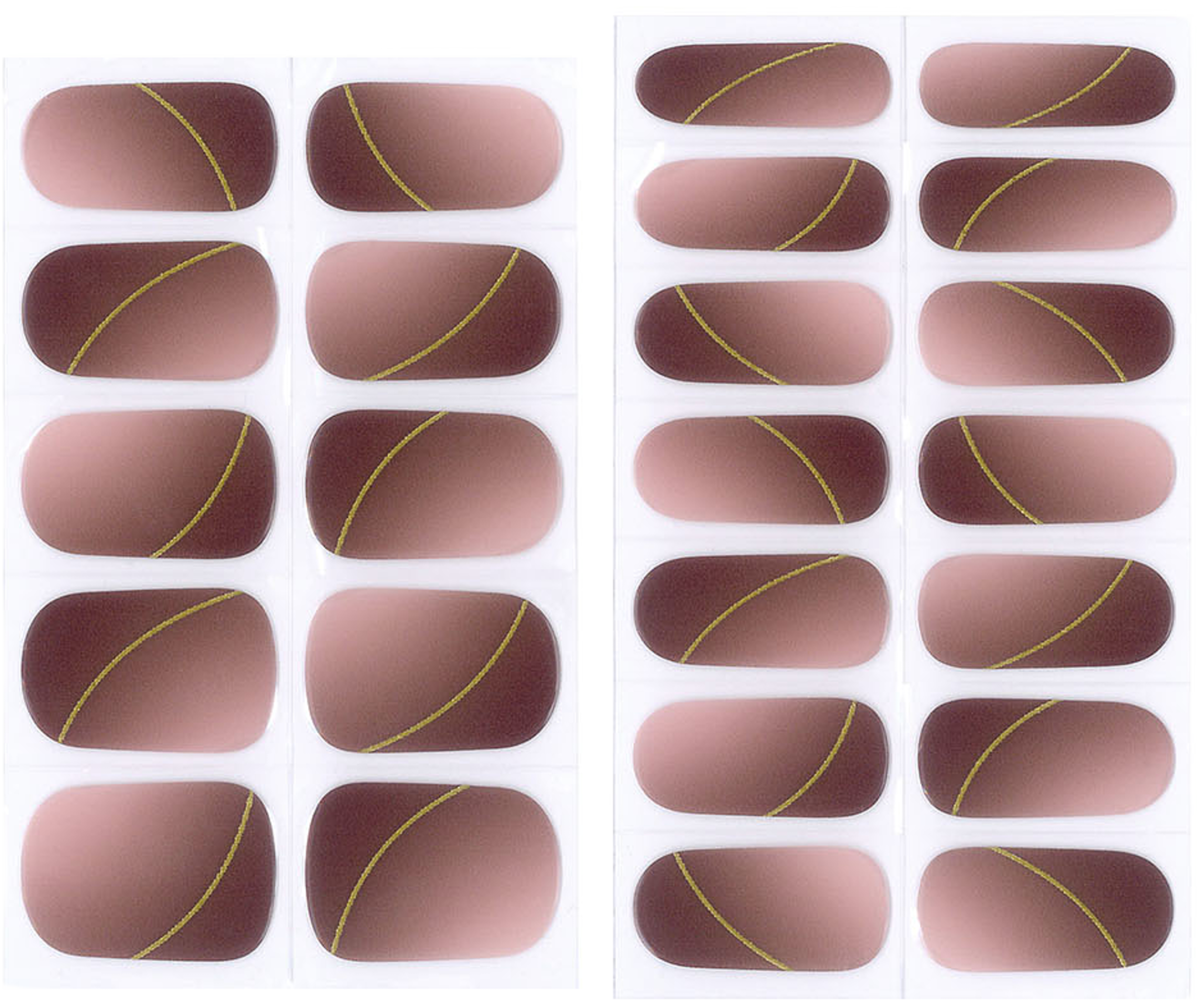 Gel iQ Gel Nail Strips, från Depend, i färgen Plum Goldline Nord. Klicka för att öppna bilden i stort format