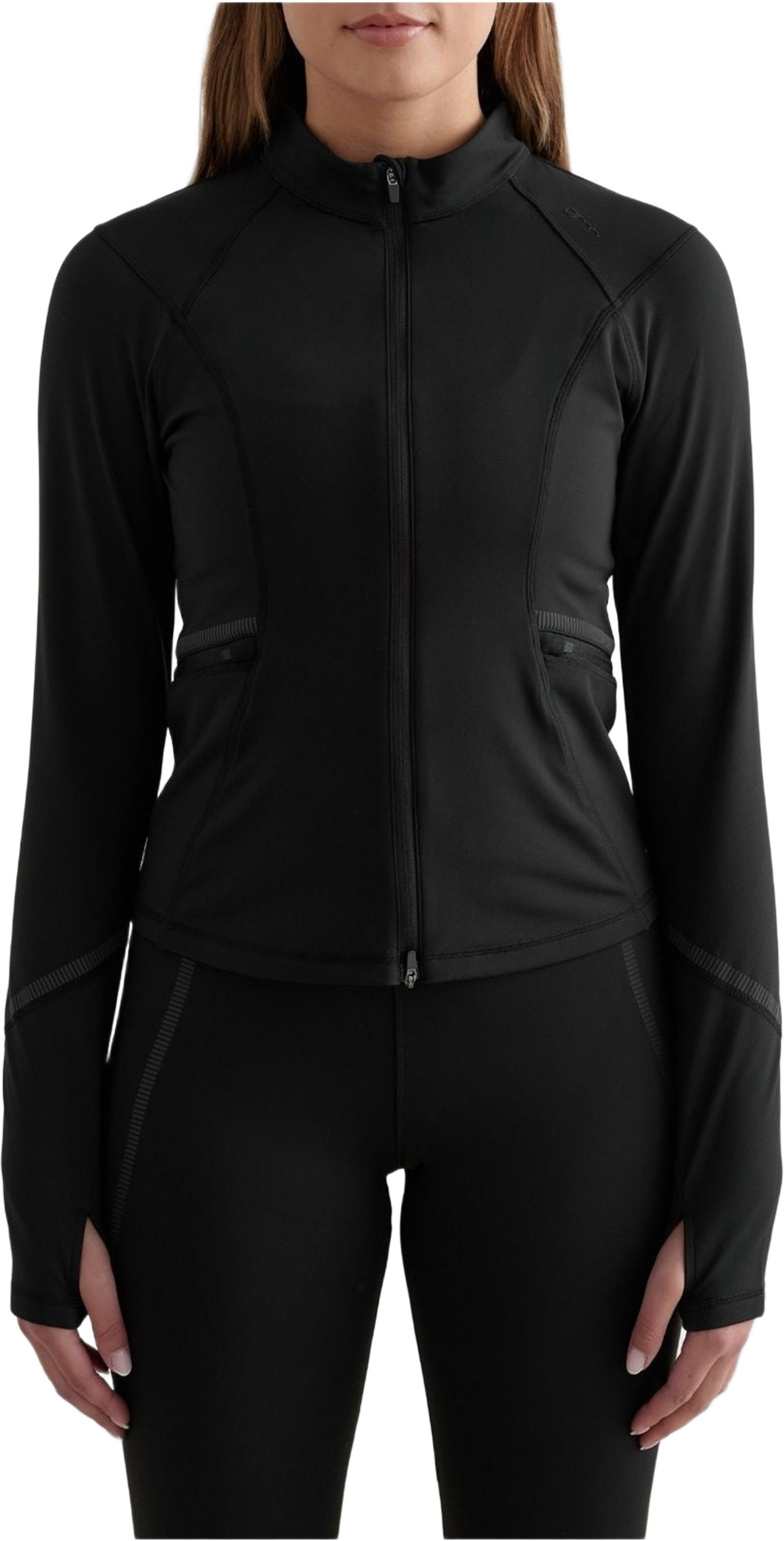 Reflective Warming Zip Jacket, från aim'n, i färgen black. Klicka för att öppna bilden i stort format