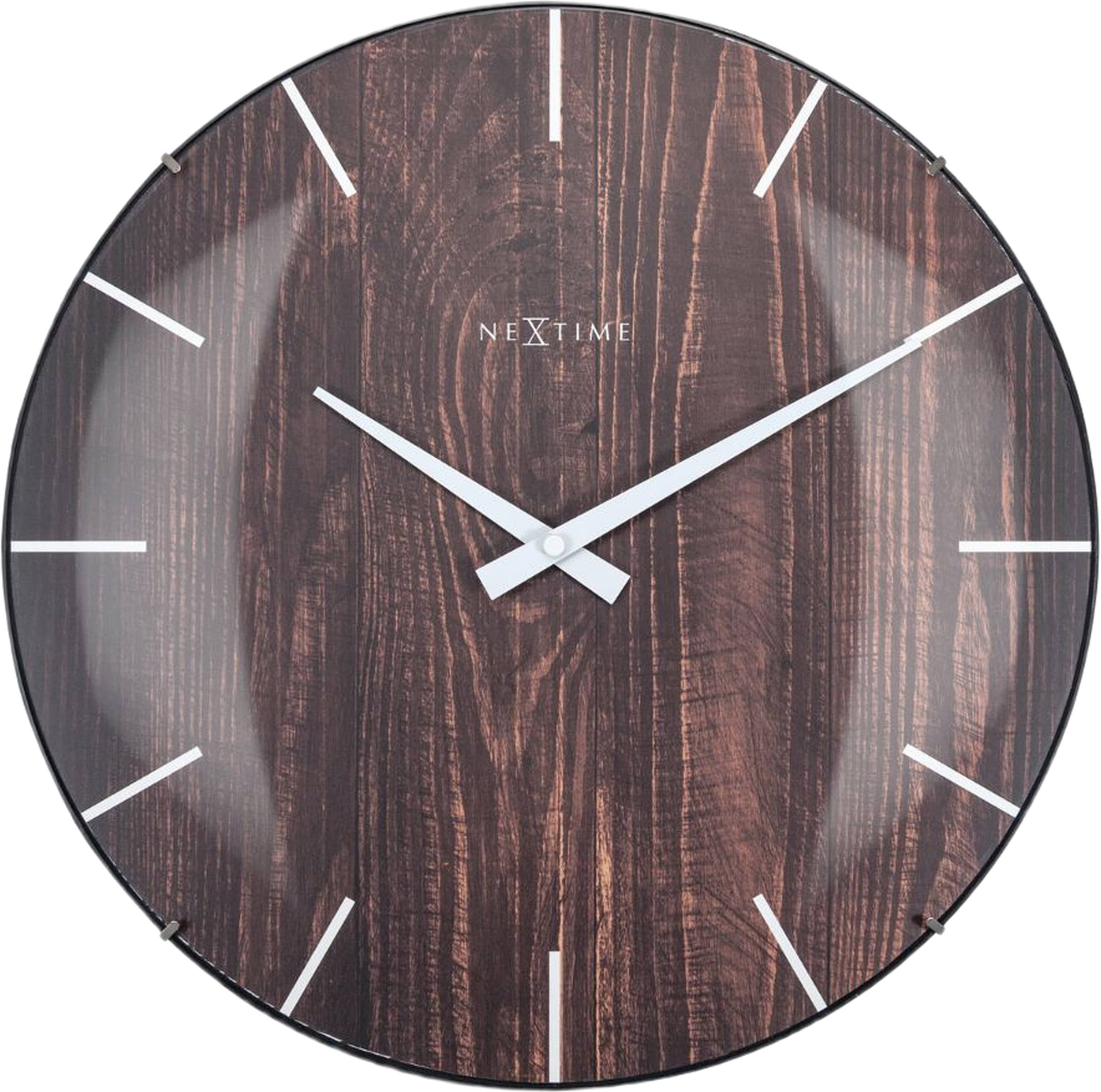 Väggklocka Edge Wood Dome ø35cm