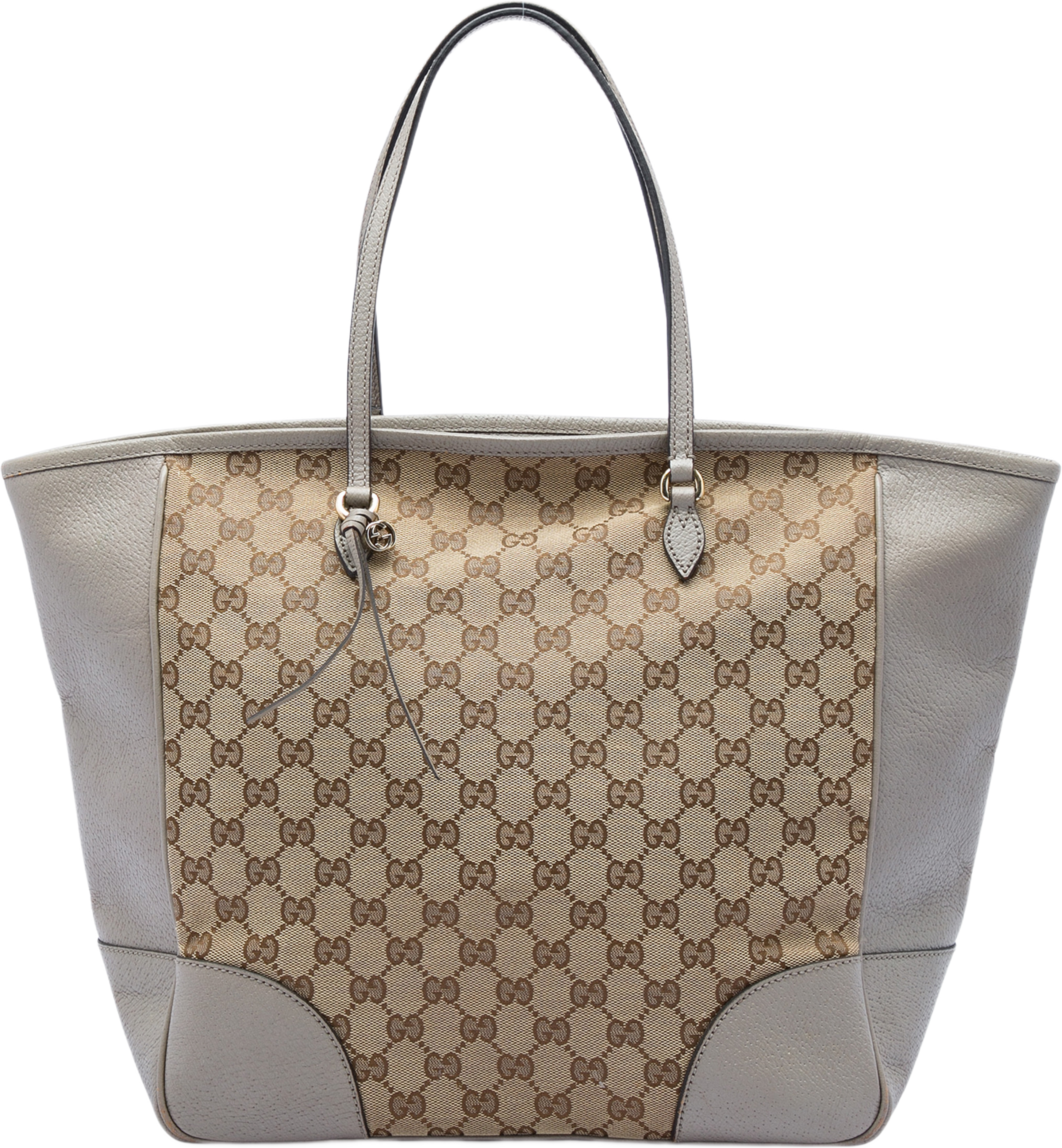 Gucci Gg Canvas And Leather Bree Tote, från Luxclusif, i färgen beige. Klicka för att öppna bilden i stort format