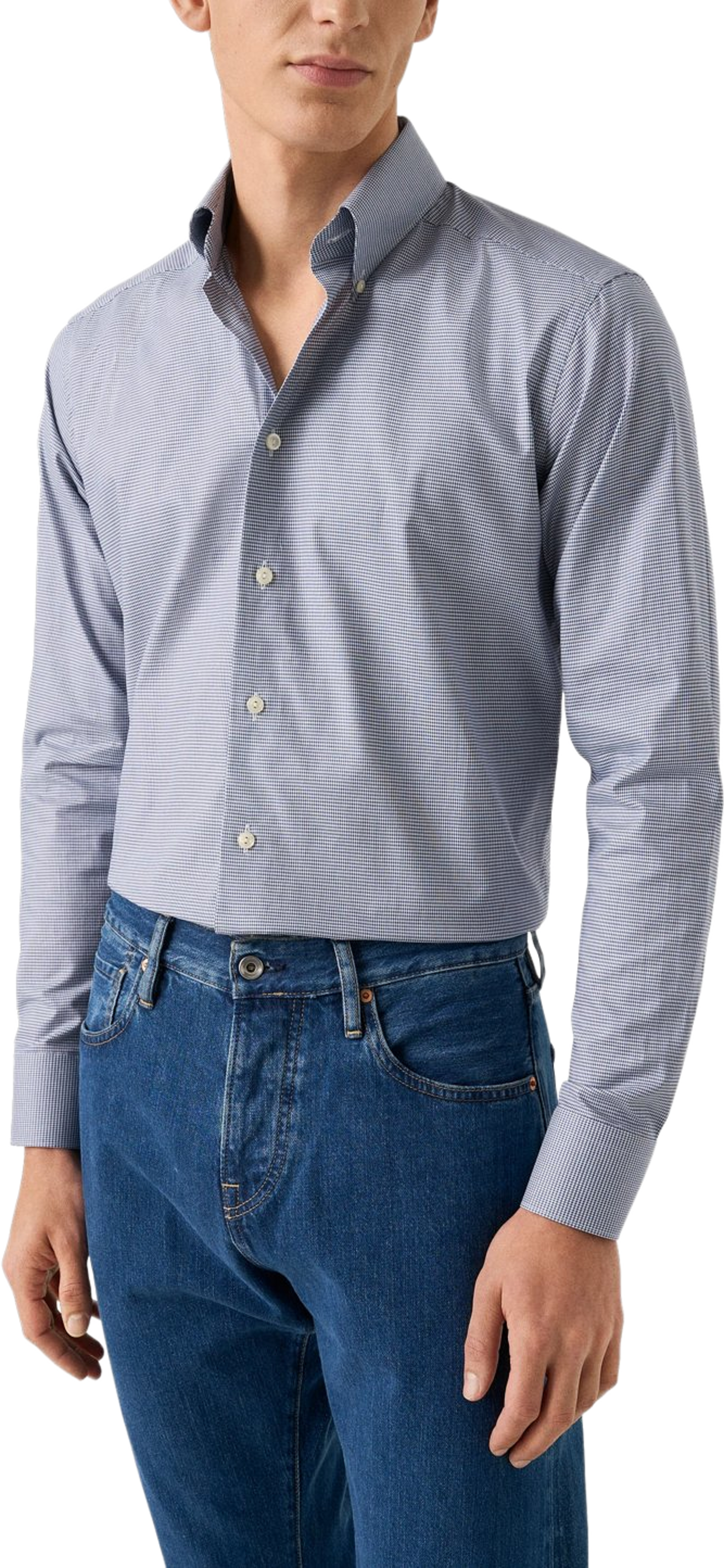 Rutig Skjorta I Signature Oxford Slim Fit