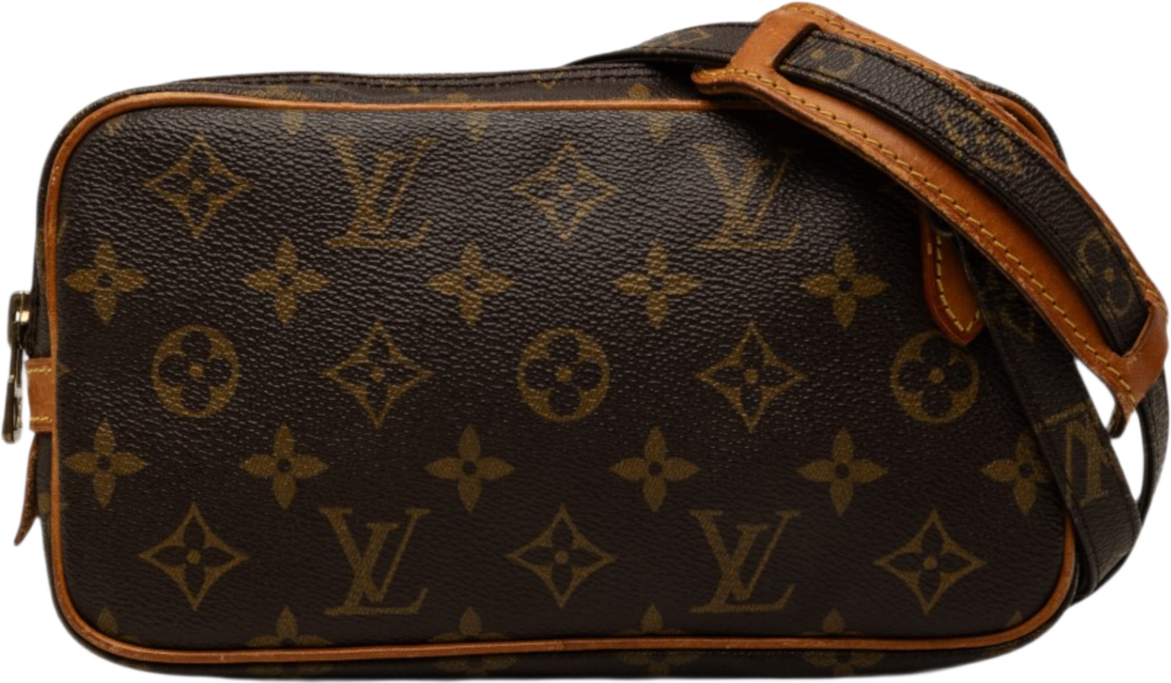 Louis Vuitton Monogram Pochette Marly Bandouliere, från Luxclusif, i färgen brun. Klicka för att öppna bilden i stort format