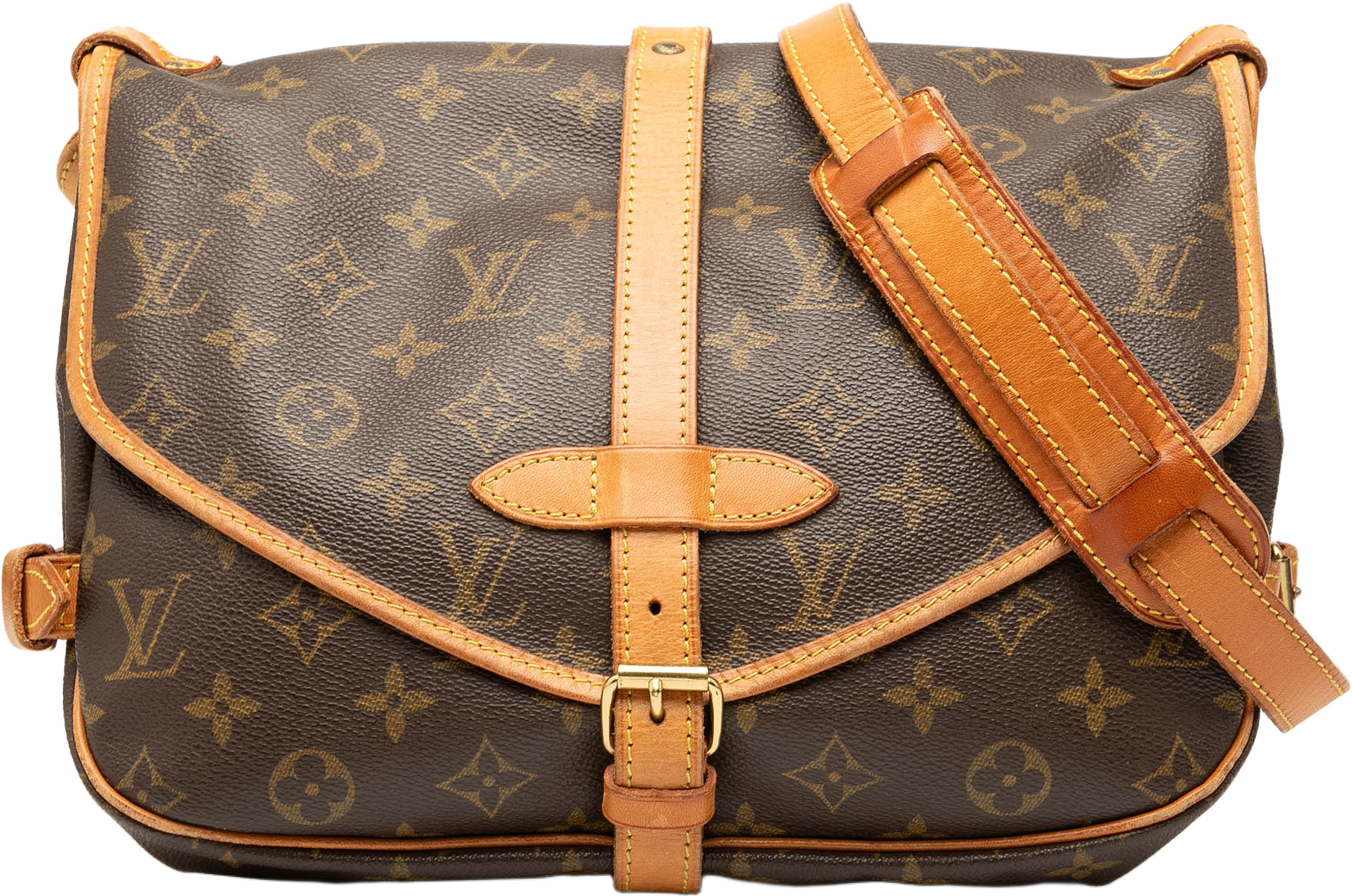 Louis Vuitton Monogram Saumur 30, från Luxclusif, i färgen brown. Klicka för att öppna bilden i stort format