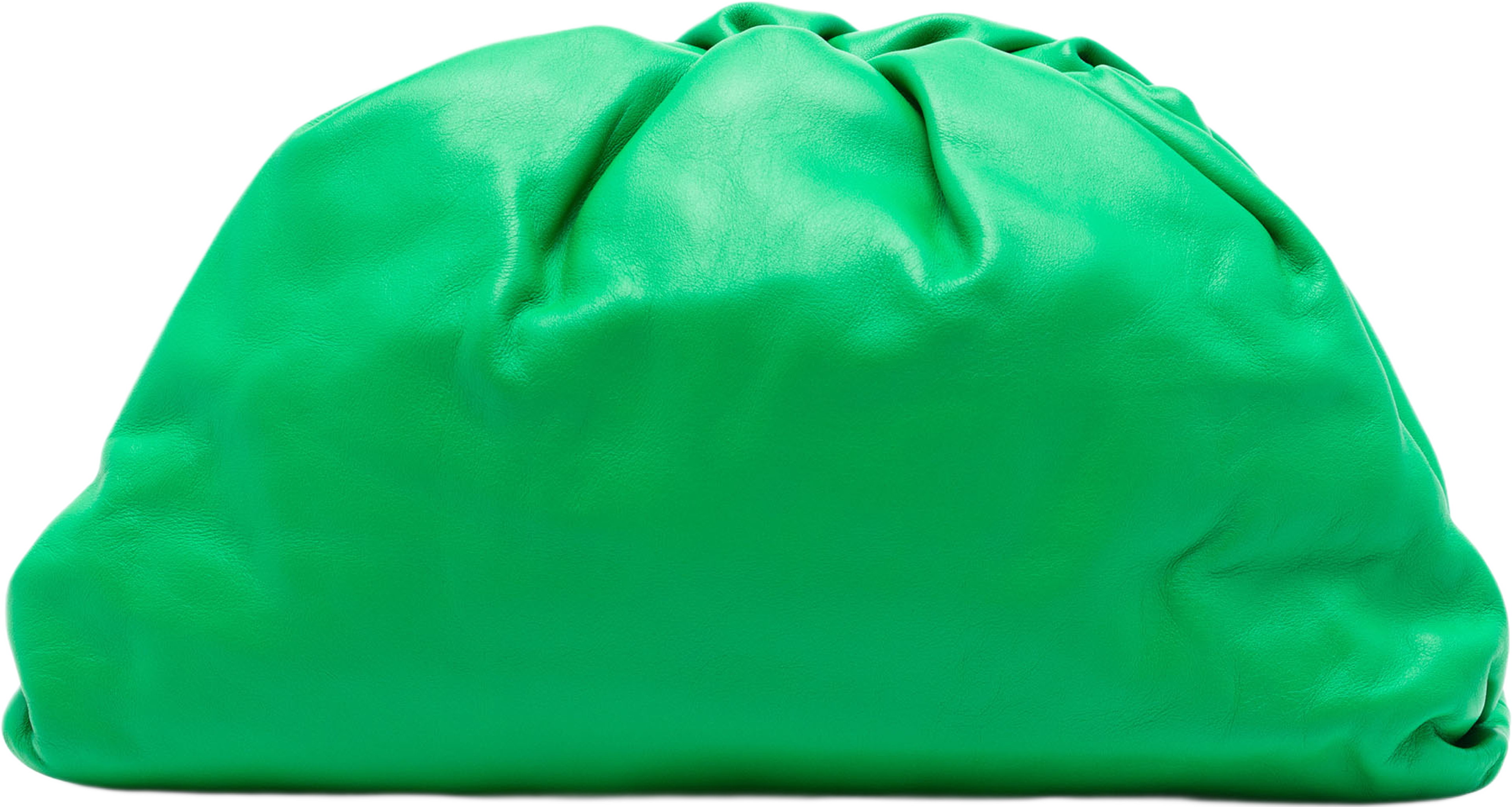 Bottega Veneta Teen Lambskin Pouch, från Luxclusif, i färgen green. Klicka för att öppna bilden i stort format