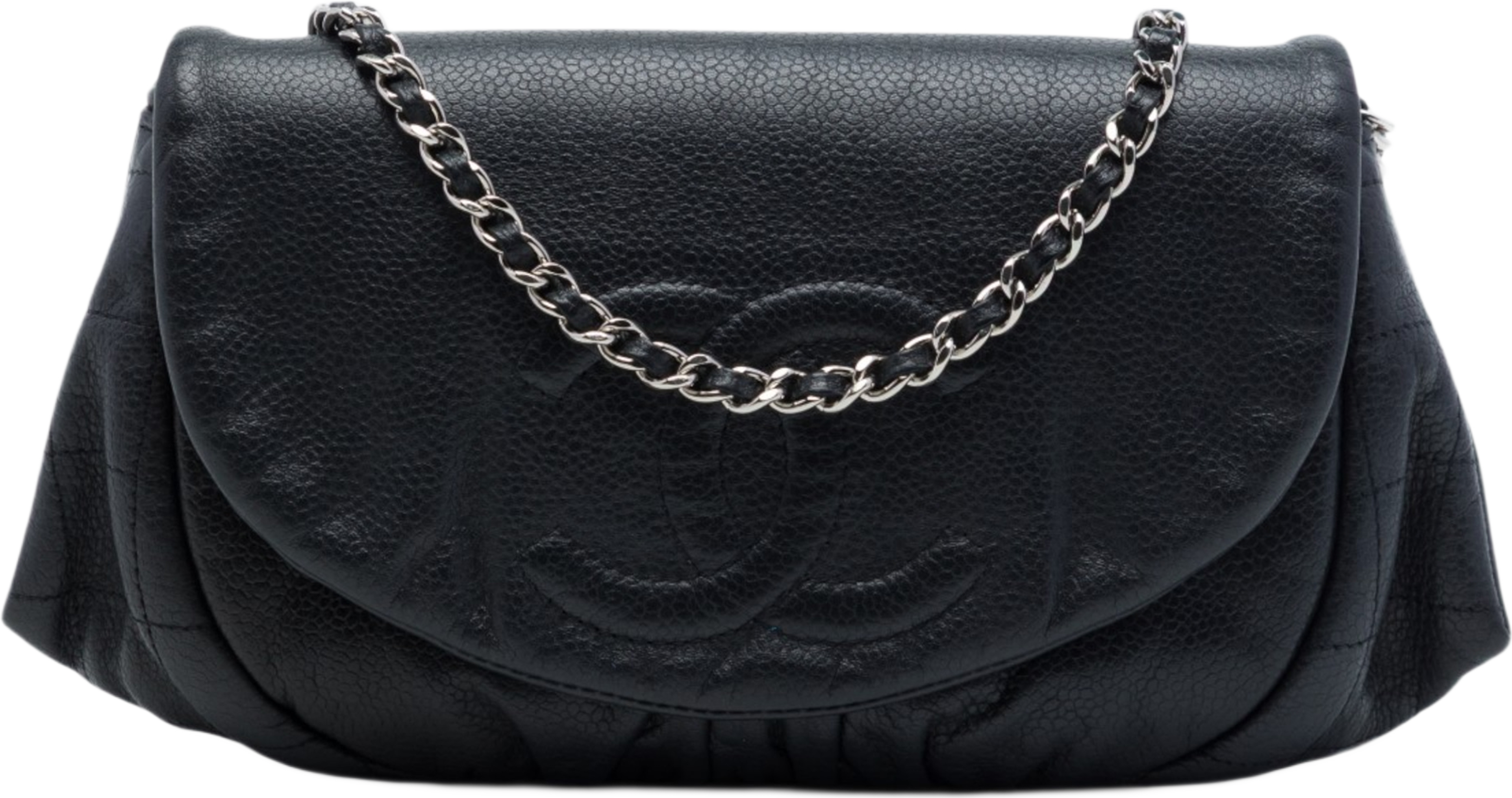 Chanel Cc Caviar Half Moon Wallet On Chain, från Luxclusif, i färgen svart. Klicka för att öppna bilden i stort format