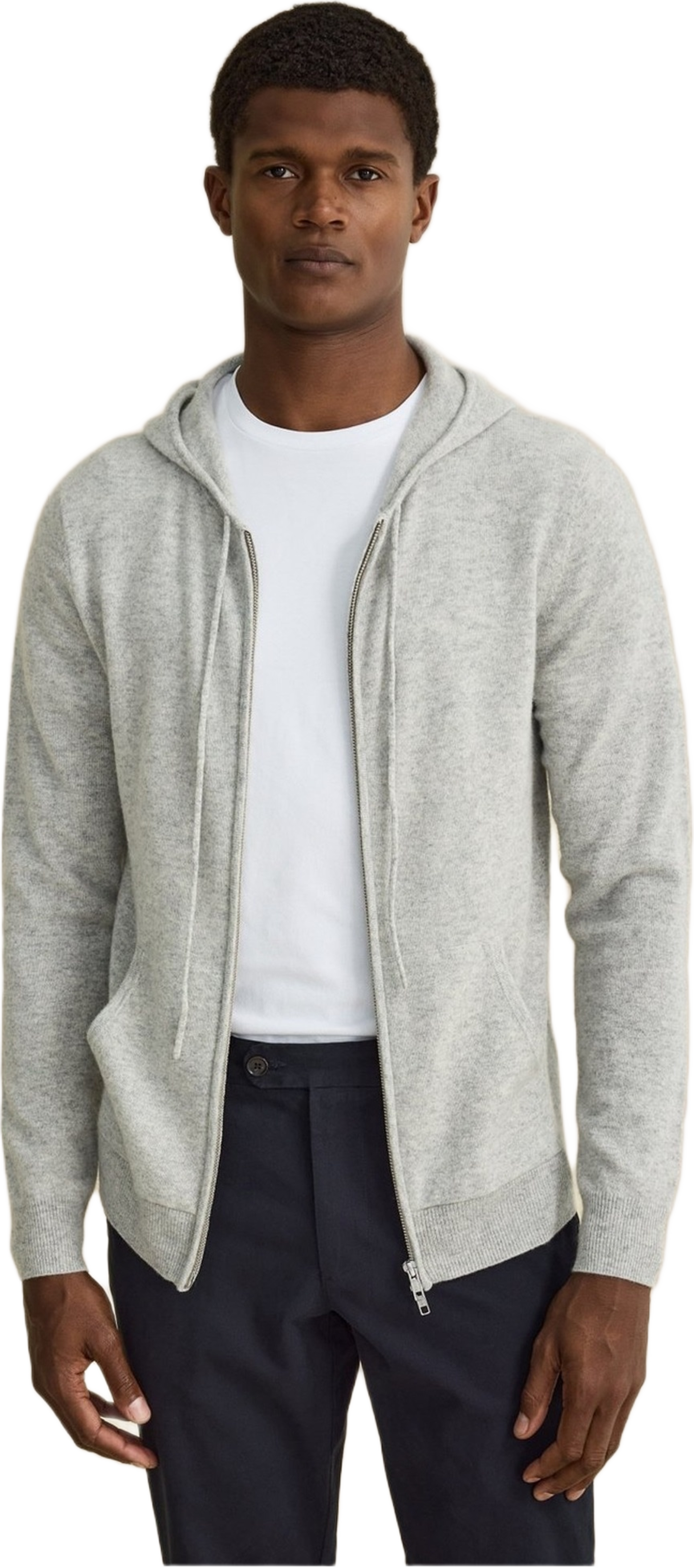 Cashmere Hoodie Eddie, från John Henric, i färgen light grey.