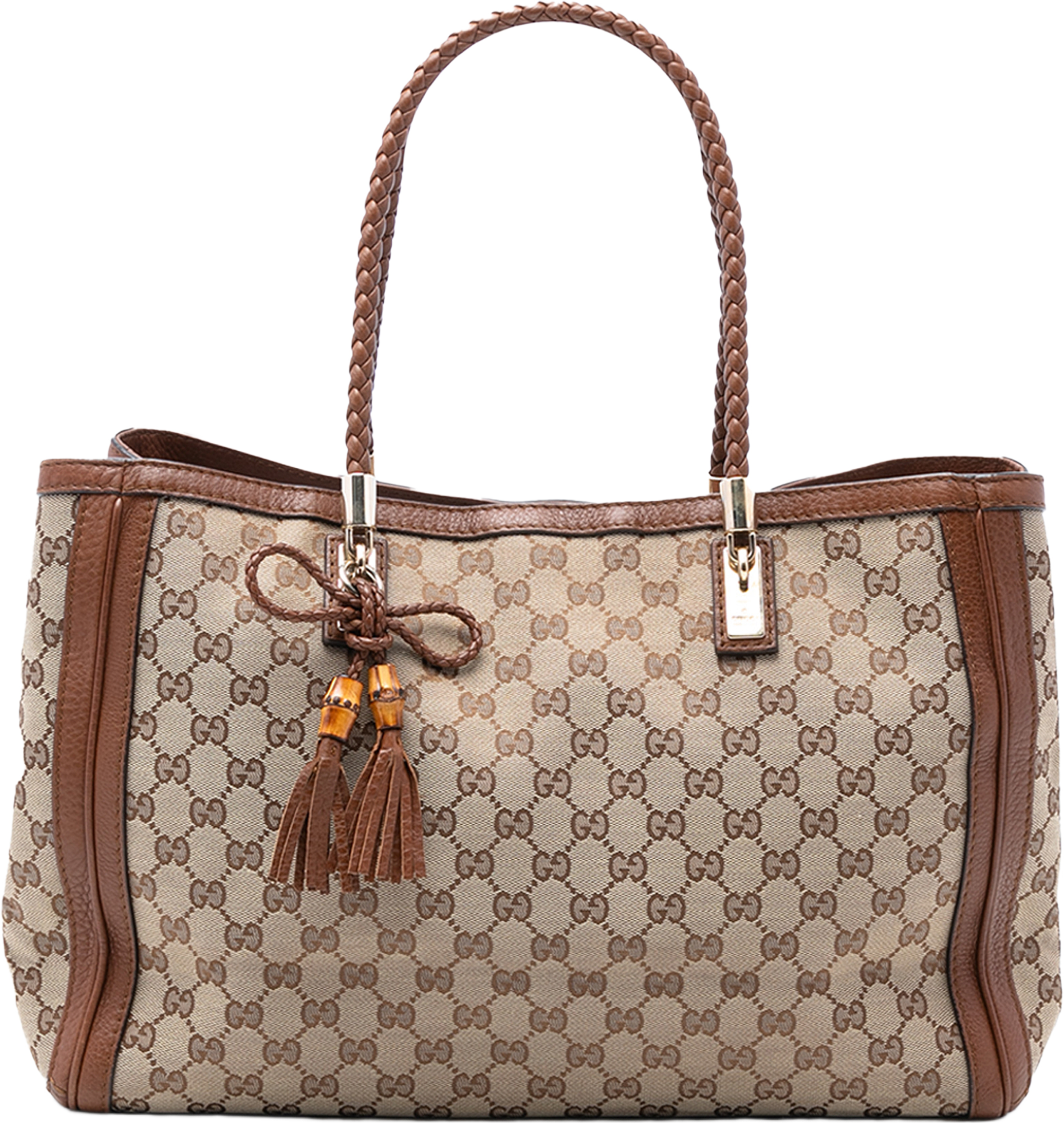 Gucci Medium Gg Canvas Bella Tote, från Luxclusif, i färgen beige. Klicka för att öppna bilden i stort format