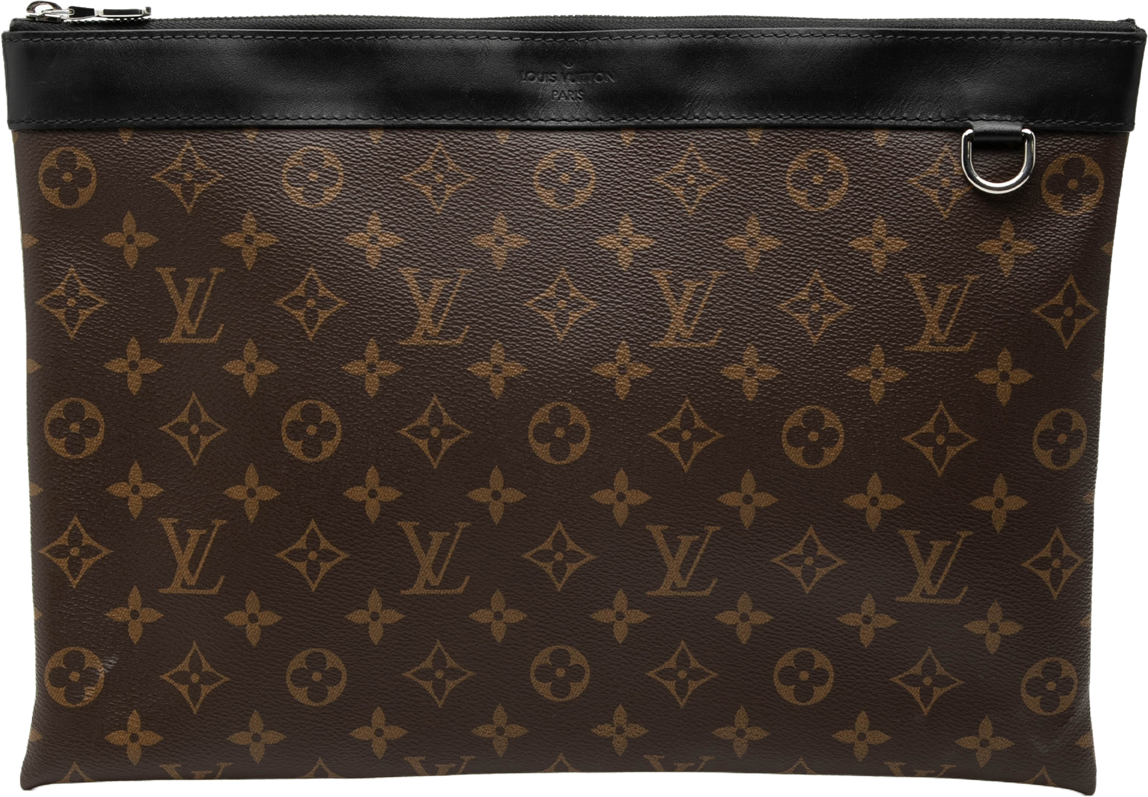 Louis Vuitton Monogram Macassar Discovery Pochette Gm, från Luxclusif, i färgen brown. Klicka för att öppna bilden i stort format
