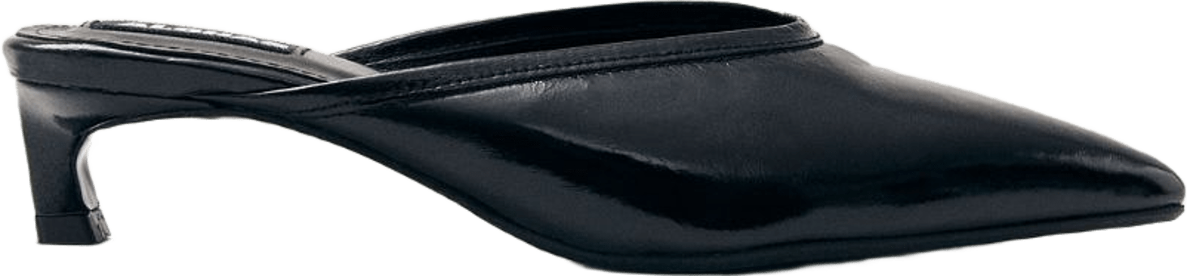 Tessa Onix Black Leather Mules
