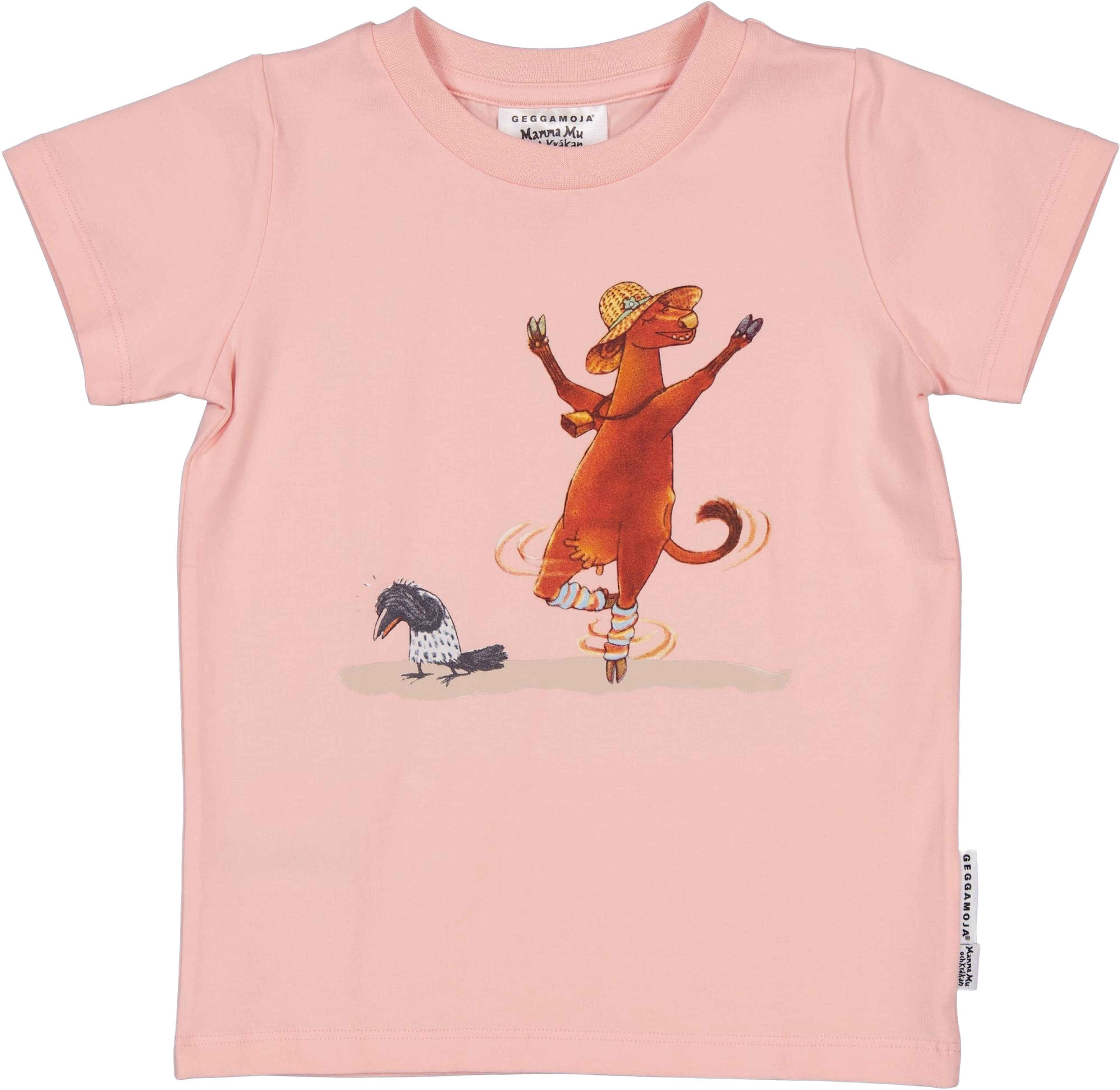 Mamma Mu Och Kråkan T-shirt, från Geggamoja, i färgen rosa. Klicka för att öppna bilden i stort format