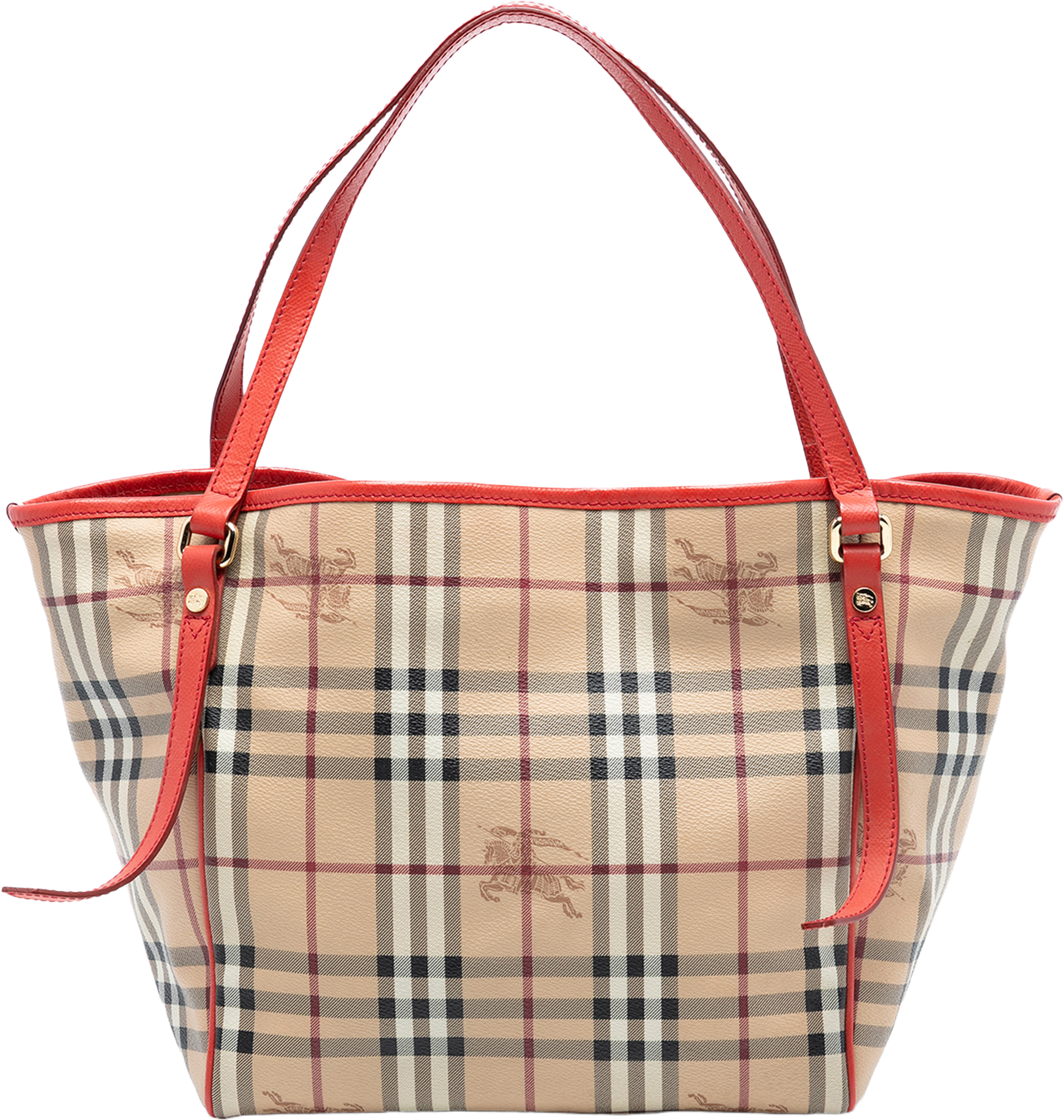 Burberry Small Haymarket Check Coated Canvas Salisbury Tote, från Luxclusif, i färgen beige. Klicka för att öppna bilden i stort format