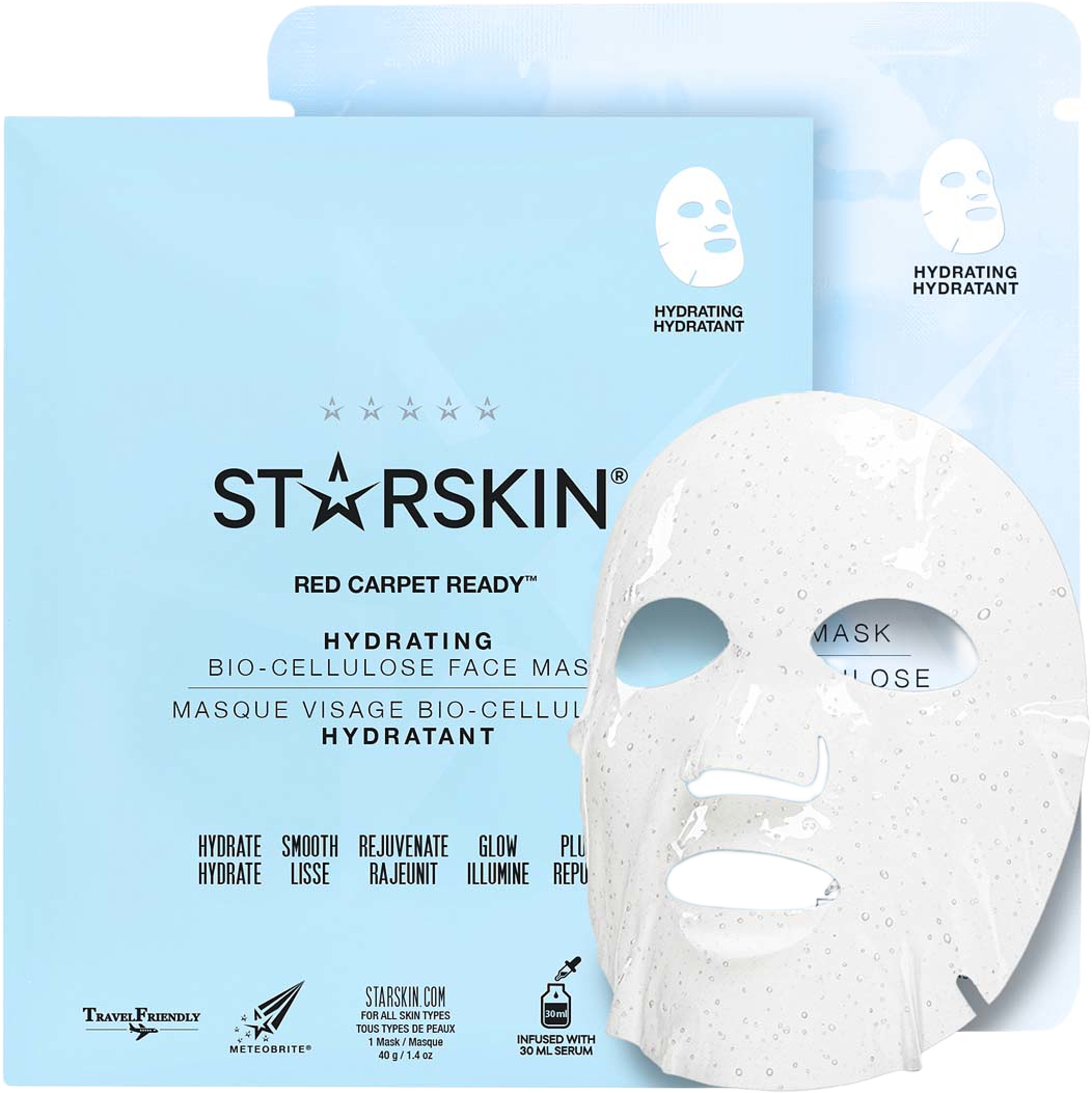 Red Carpet Ready™ Hydrating Bio-Cellulose Face Mask, från Starskin, i färgen Red. Klicka för att öppna bilden i stort format