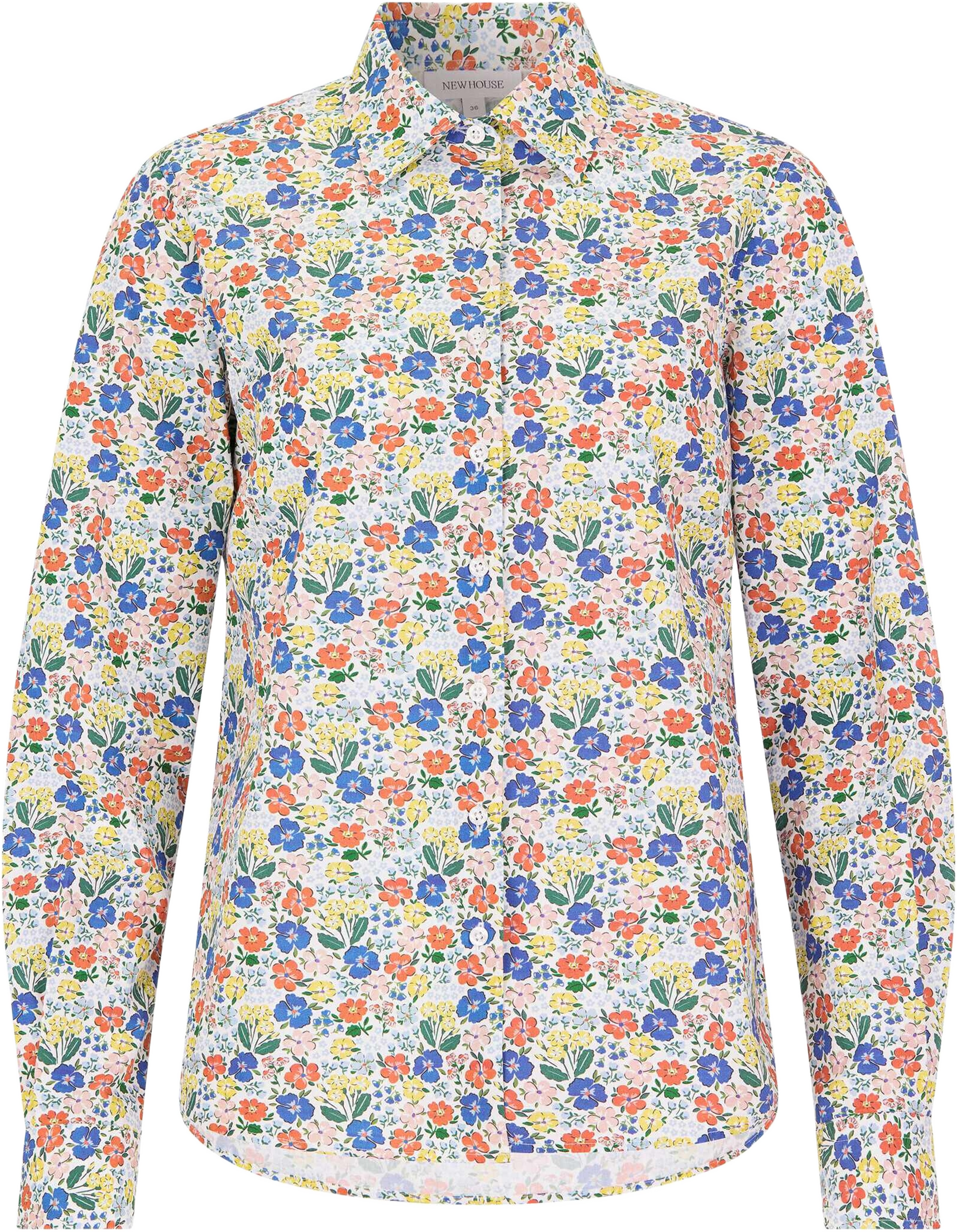 Linnea Flower Shirt, från Newhouse, i färgen offwhite. Klicka för att öppna bilden i stort format