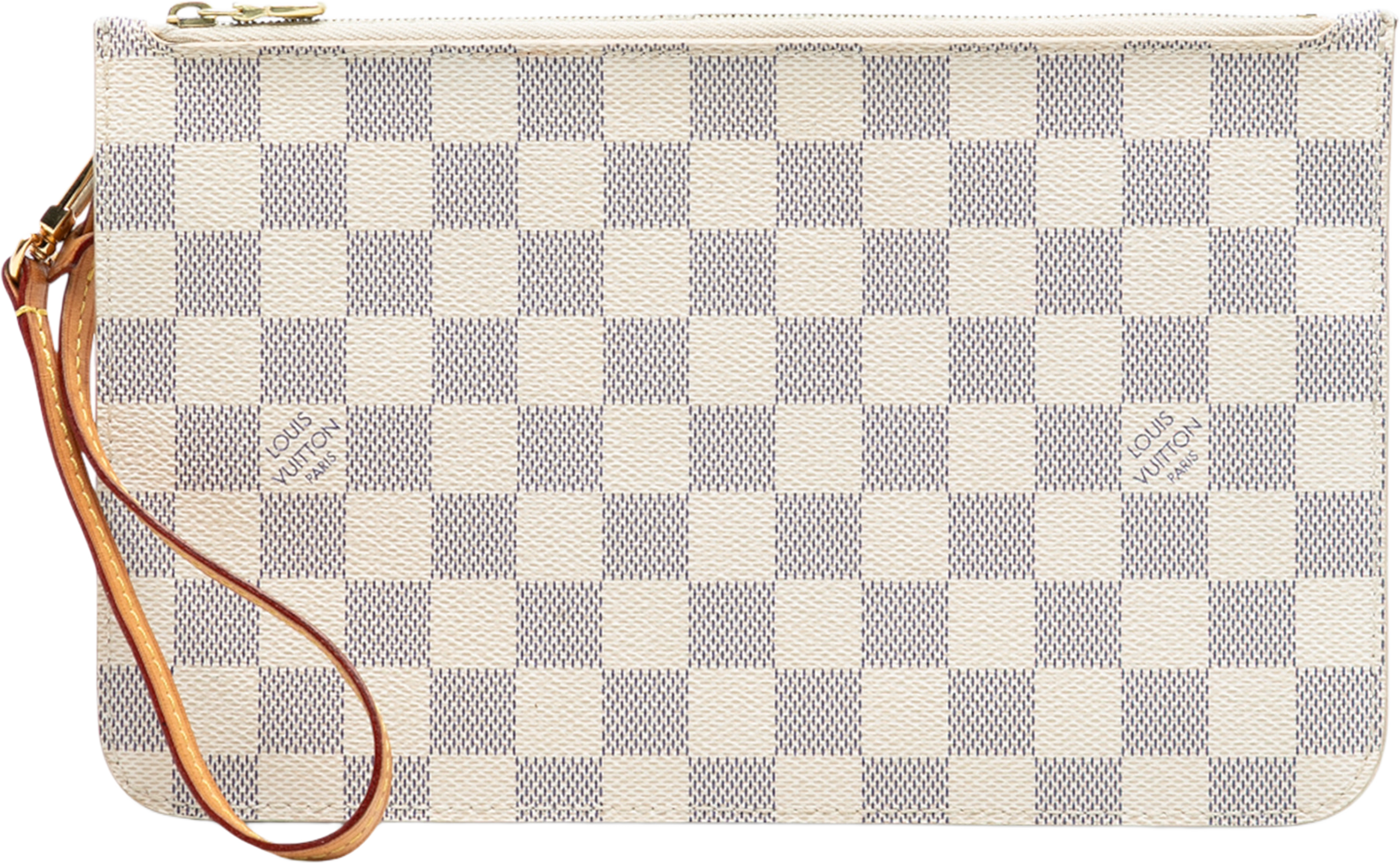 Louis Vuitton Damier Azur Neverfull Mm Pouch, från Luxclusif, i färgen white. Klicka för att öppna bilden i stort format