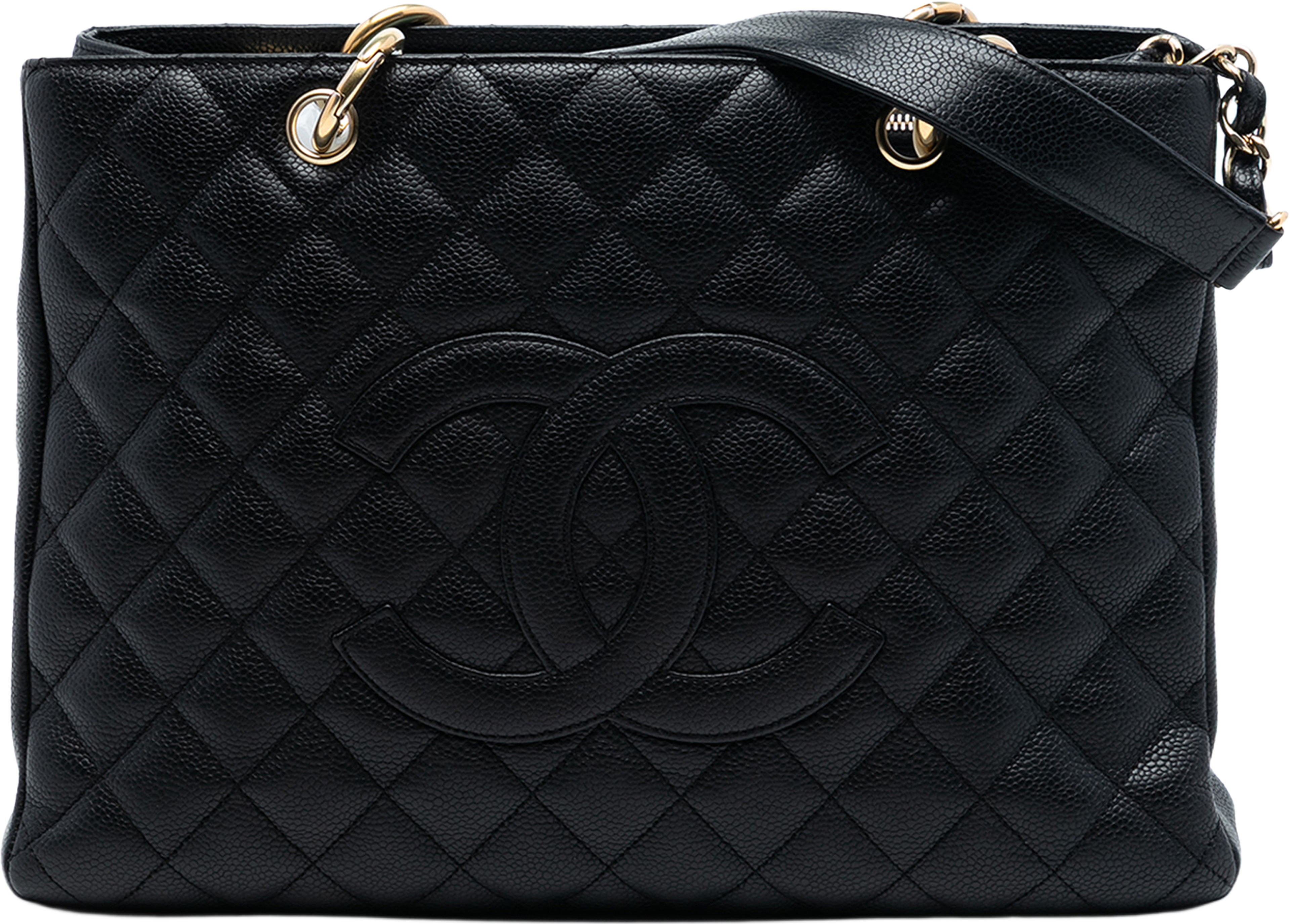 Chanel Caviar Grand Shopping Tote, från Luxclusif, i färgen black. Klicka för att öppna bilden i stort format