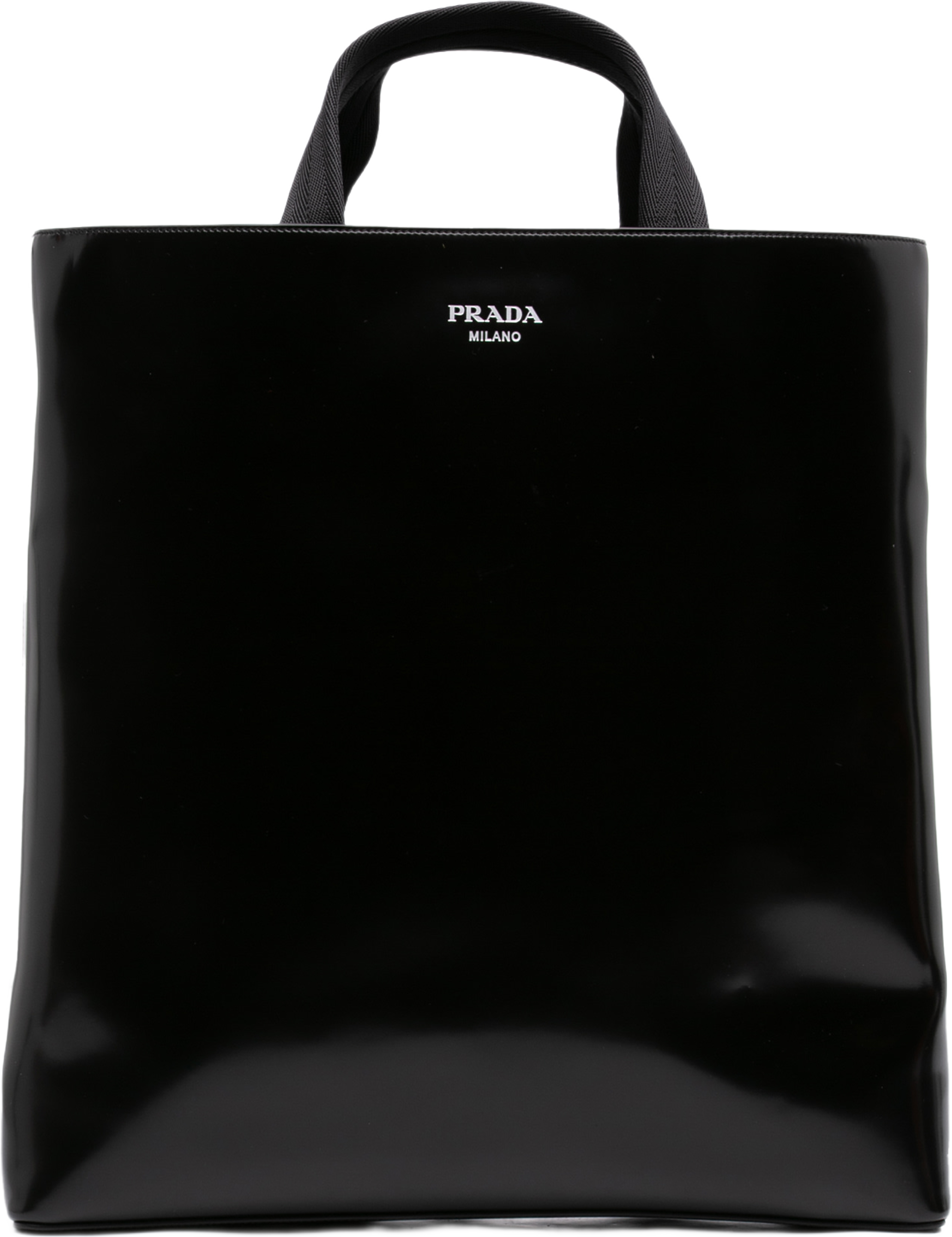 Prada Spazzolato Leather Tote, från Luxclusif, i färgen svart. Klicka för att öppna bilden i stort format