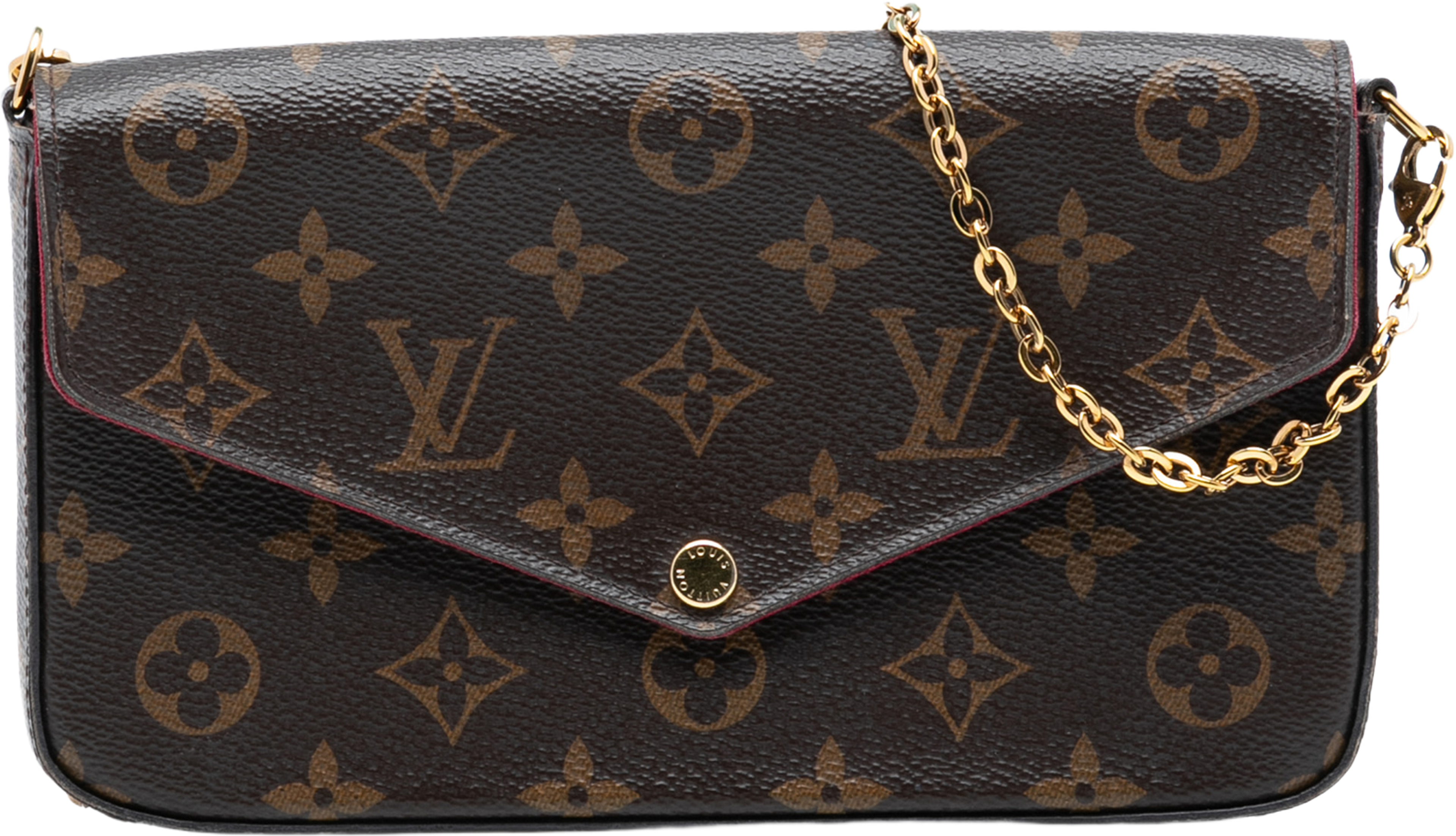 Louis Vuitton Monogram Pochette Felicie, från Luxclusif, i färgen brown. Klicka för att öppna bilden i stort format