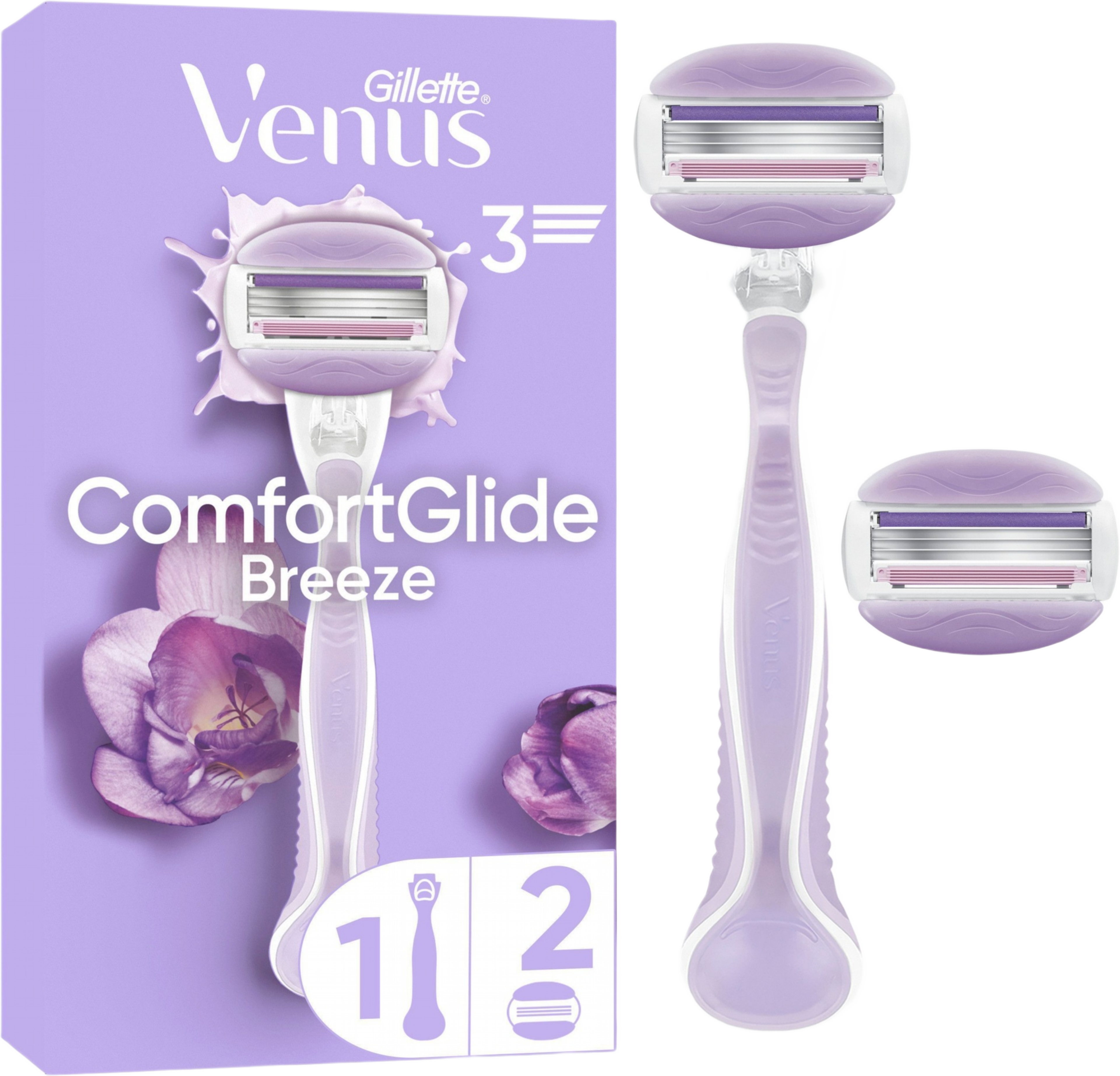 Gillette Venus ComfortGlide Breeze Rakhyvel, 2 st rakblad
