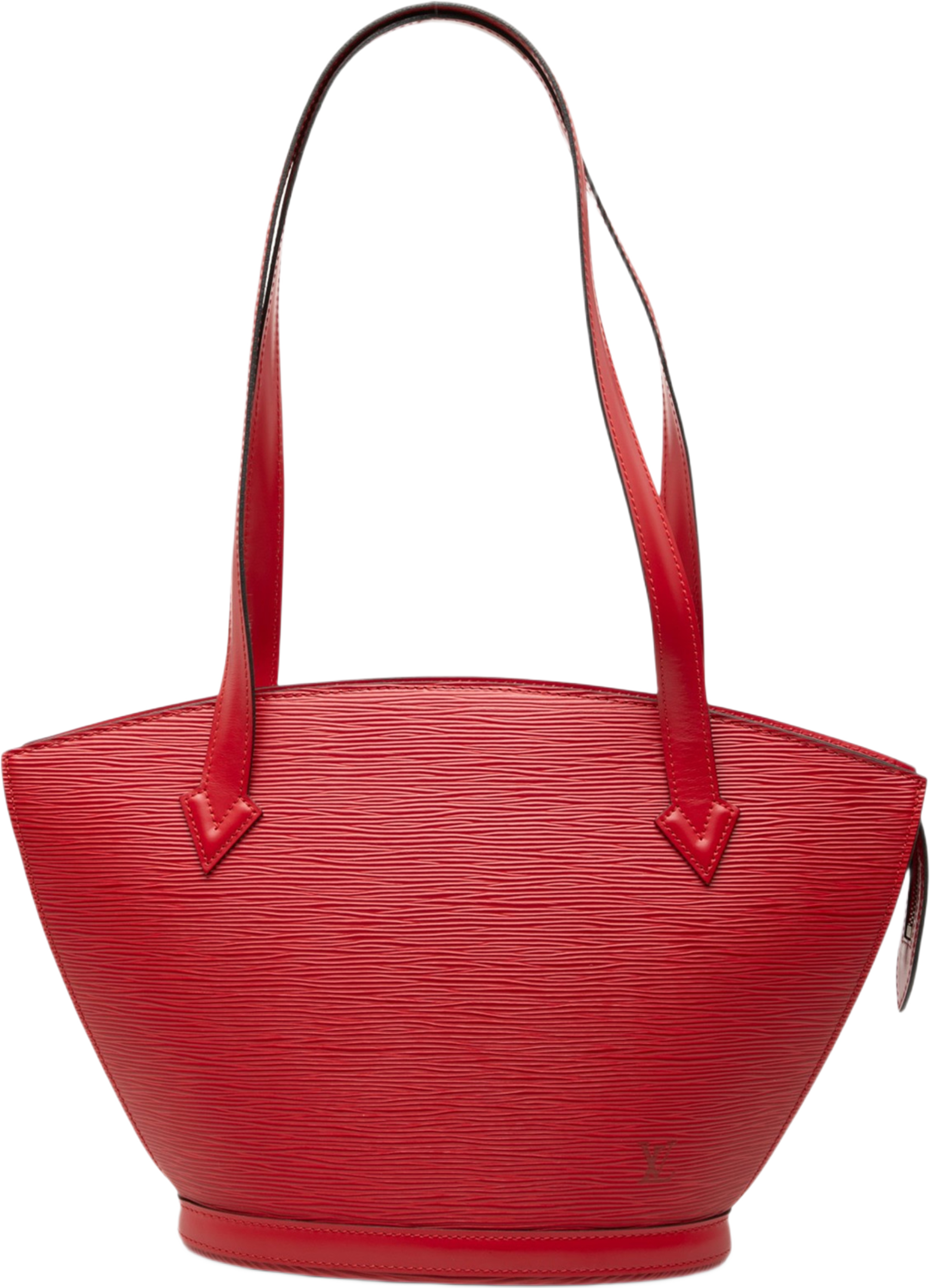 Louis Vuitton Epi Saint Jacques Pm Long Strap, från Luxclusif, i färgen red. Klicka för att öppna bilden i stort format