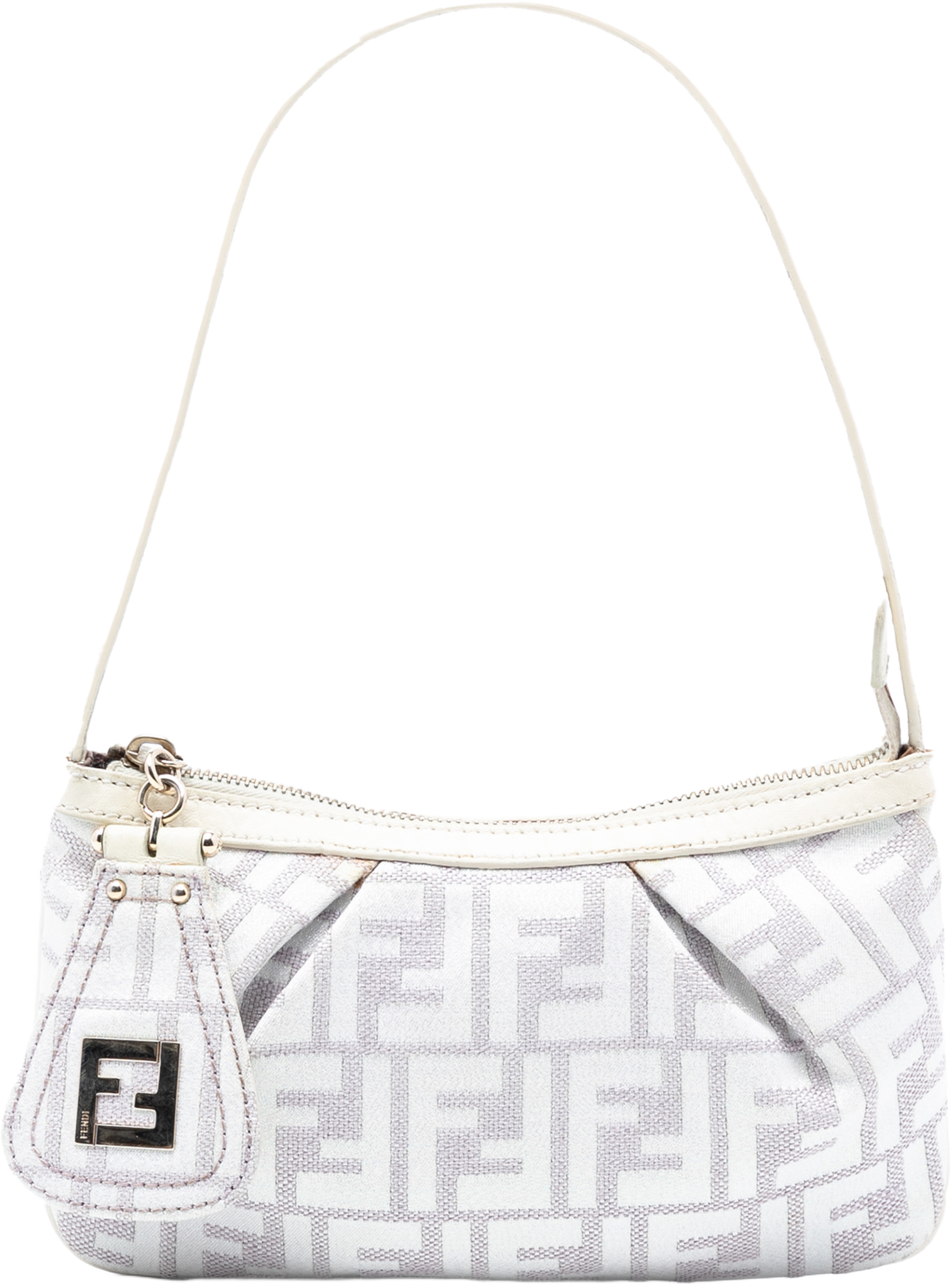 Fendi Zucca Canvas Pochette, från Luxclusif, i färgen light purple. Klicka för att öppna bilden i stort format