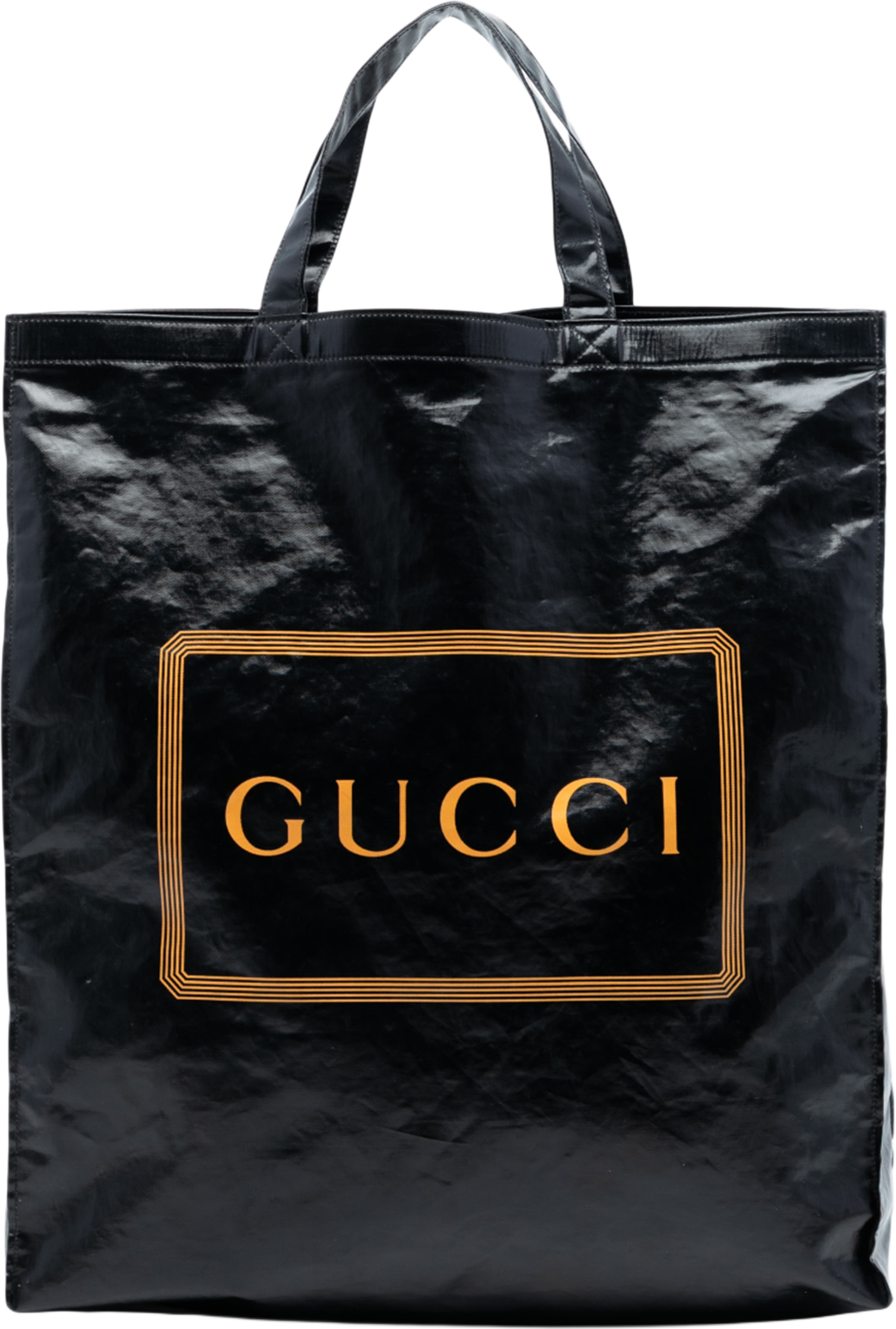 Gucci Pvc Coated Canvas Logo Montecarlo Tote, från Luxclusif, i färgen black. Klicka för att öppna bilden i stort format