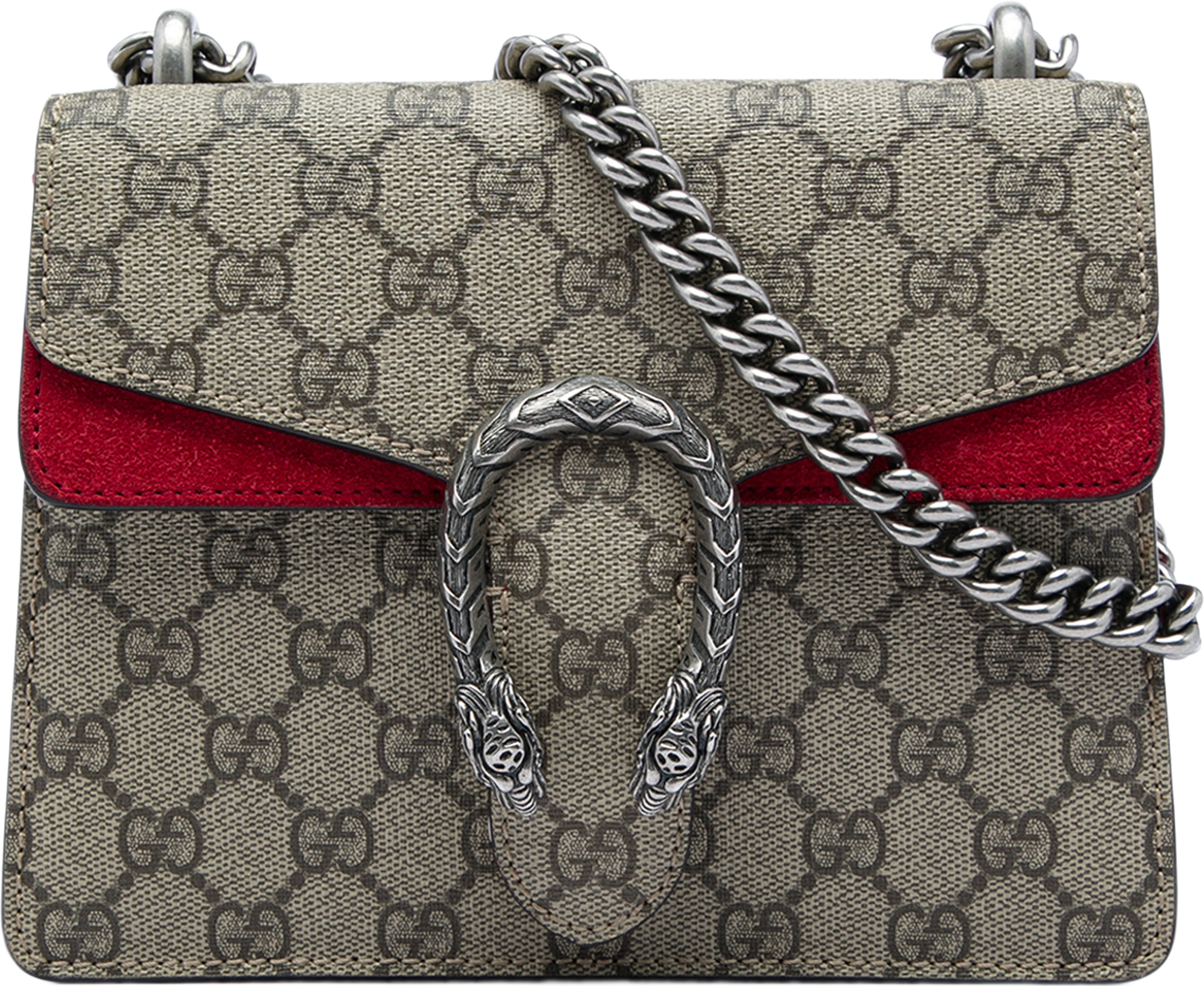 Gucci Small Gg Supreme Dionysus Crossbody, från Luxclusif, i färgen beige. Klicka för att öppna bilden i stort format