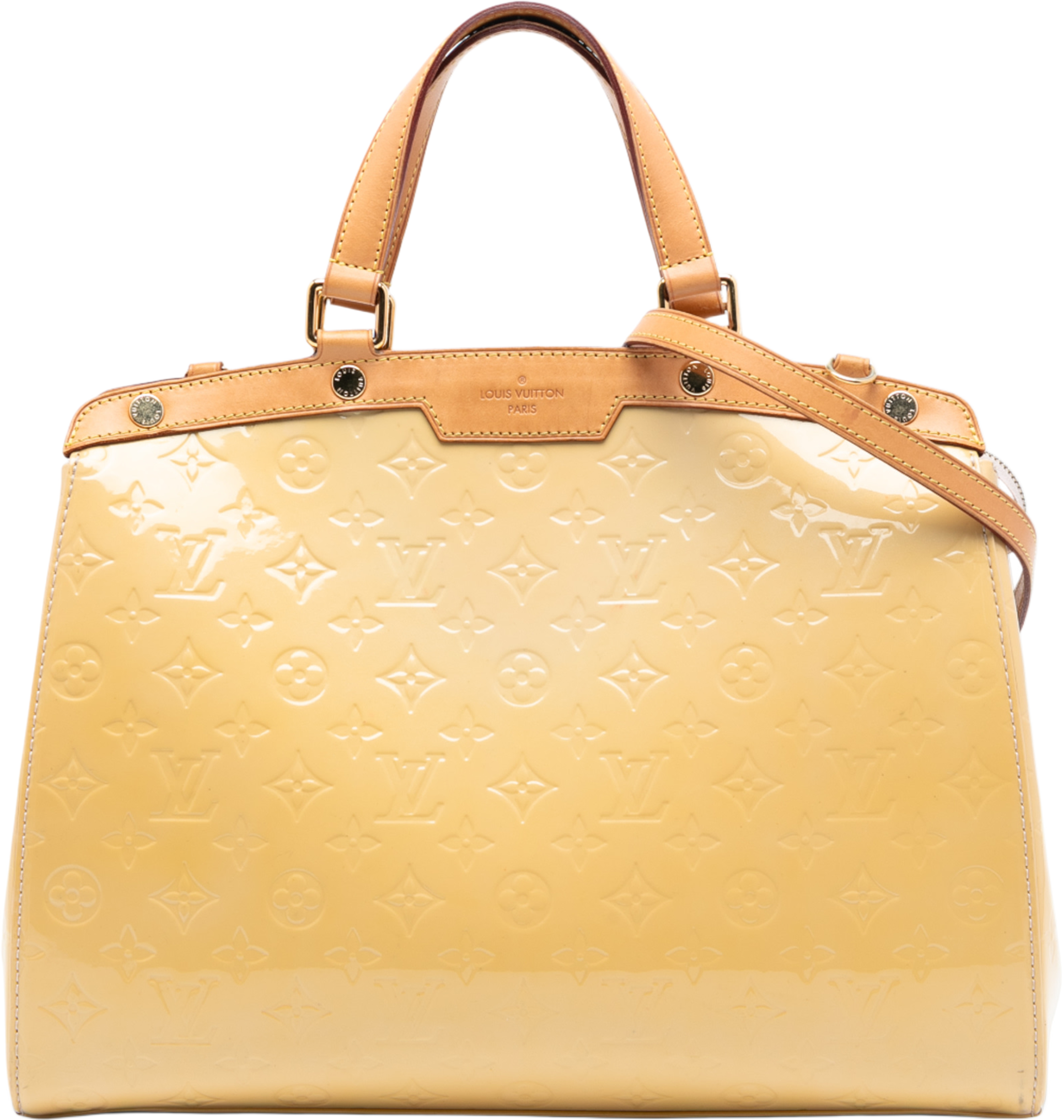 Louis Vuitton Monogram Vernis Brea Gm, från Luxclusif, i färgen beige. Klicka för att öppna bilden i stort format