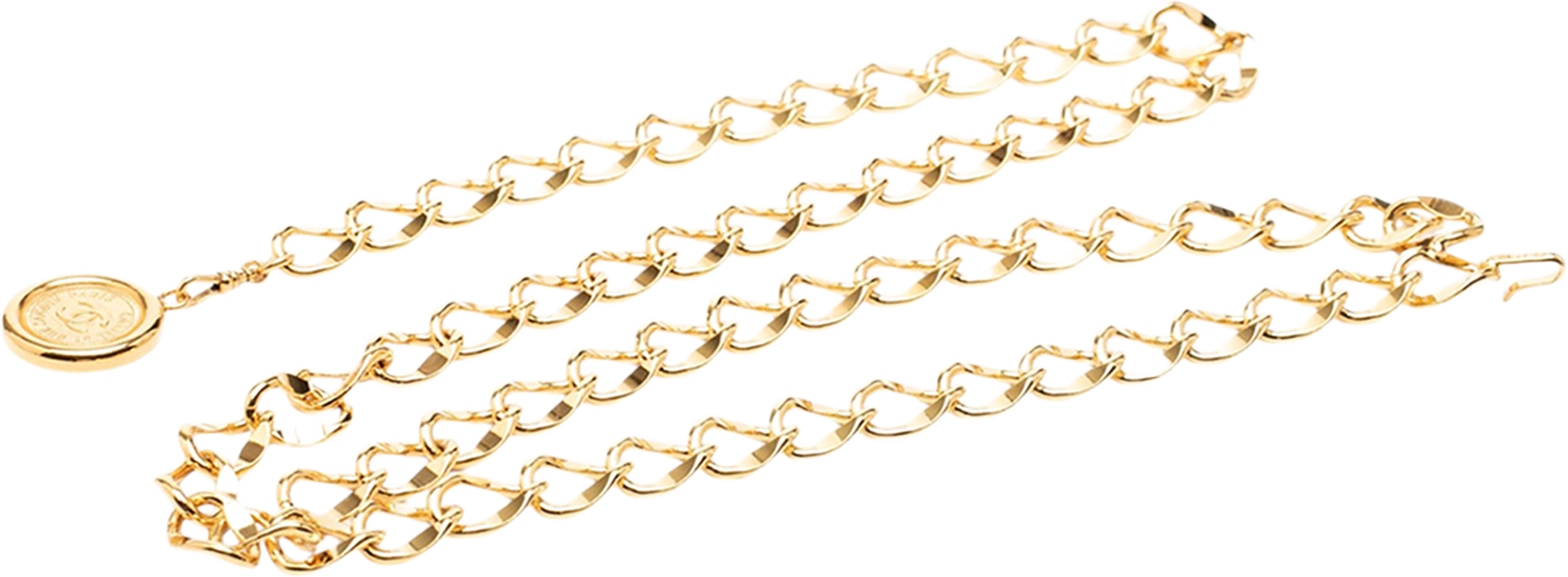 Chanel Cc Gold Plated 31 Rue Cambon Medallion Chain Belt, från Luxclusif, i färgen guld. Klicka för att öppna bilden i stort format