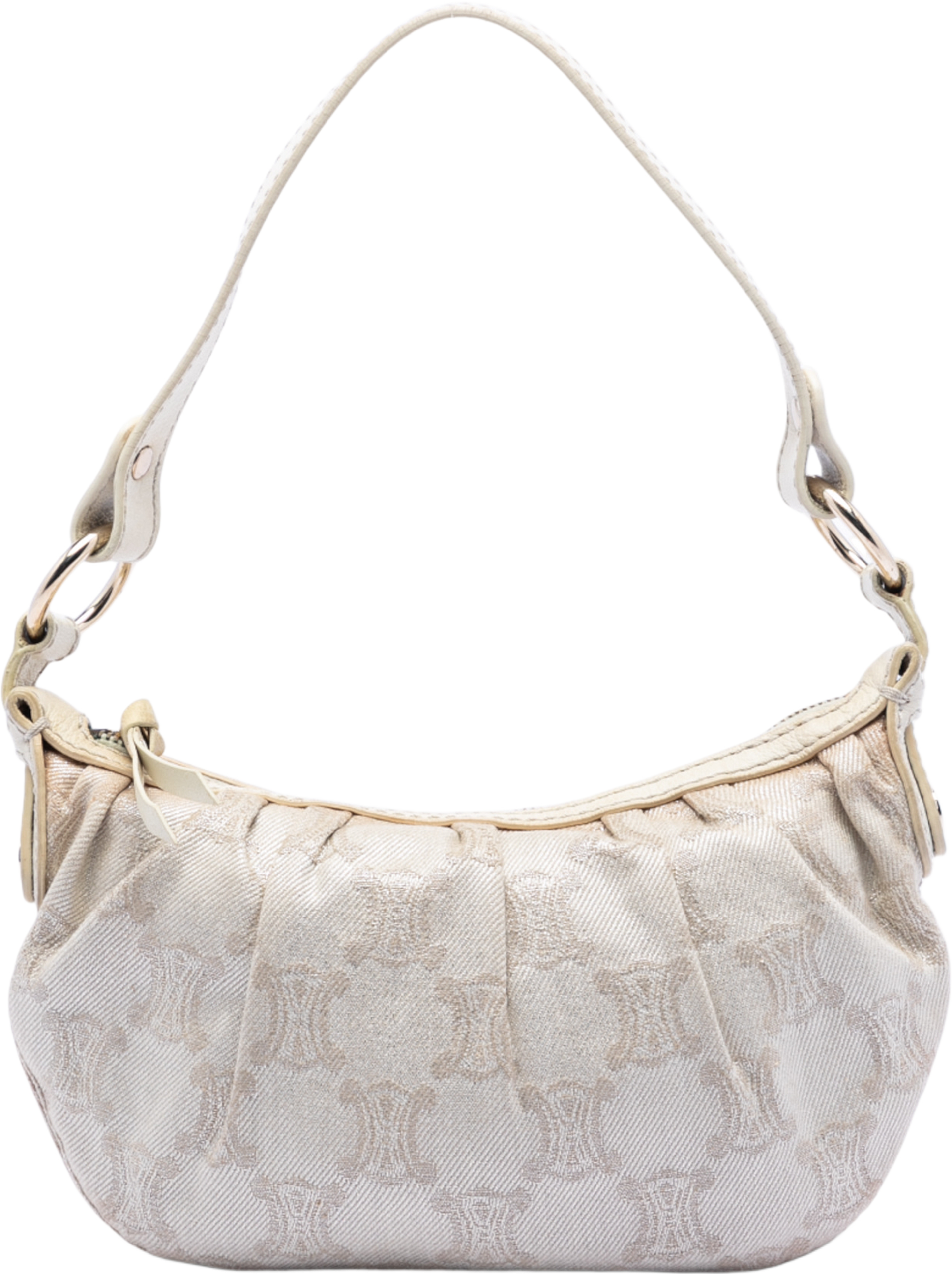 Celine Macadam Canvas Shoulder Bag, från Luxclusif, i färgen light gold. Klicka för att öppna bilden i stort format