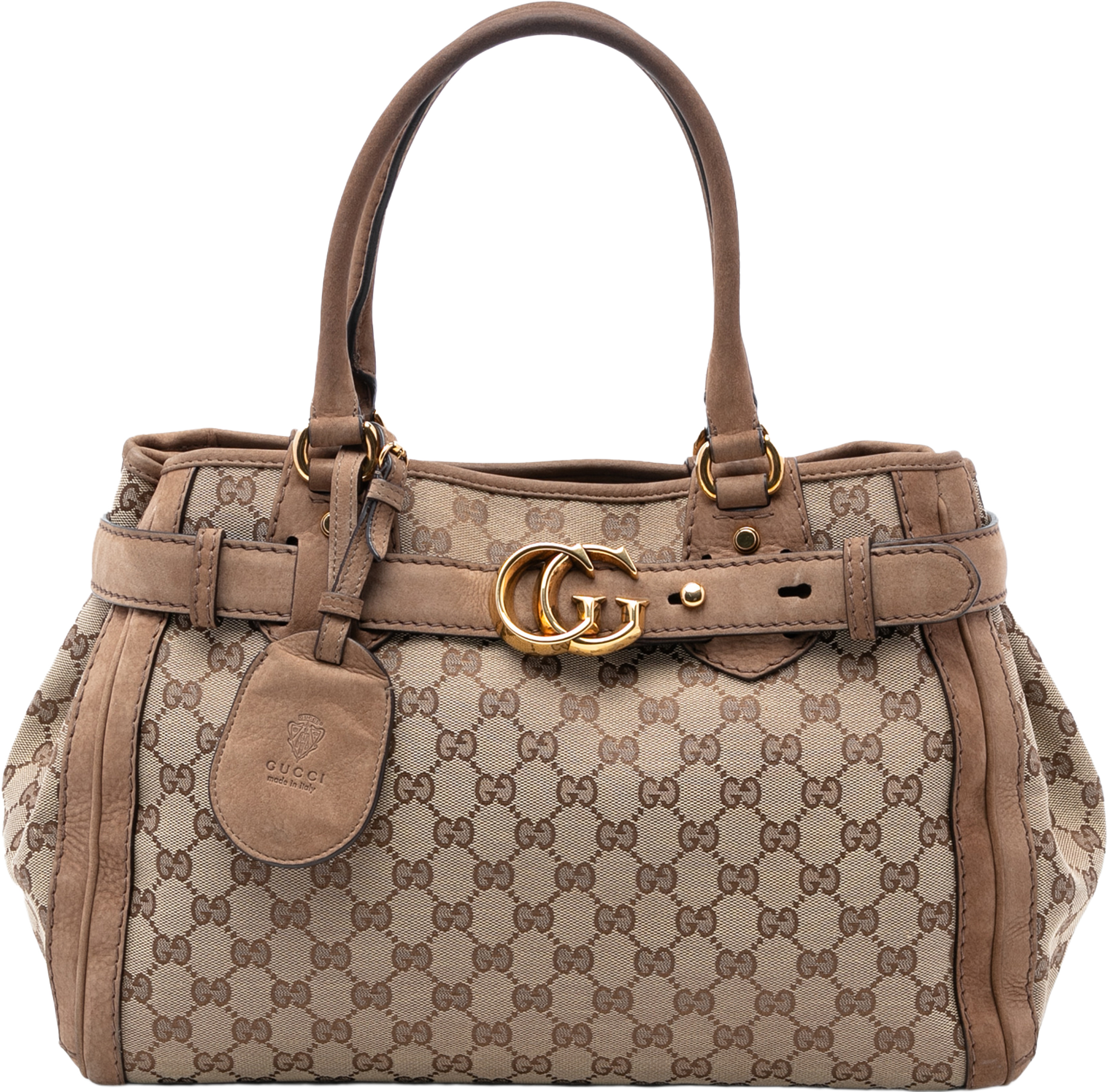 Gucci Gg Canvas Running Tote, från Luxclusif, i färgen beige. Klicka för att öppna bilden i stort format