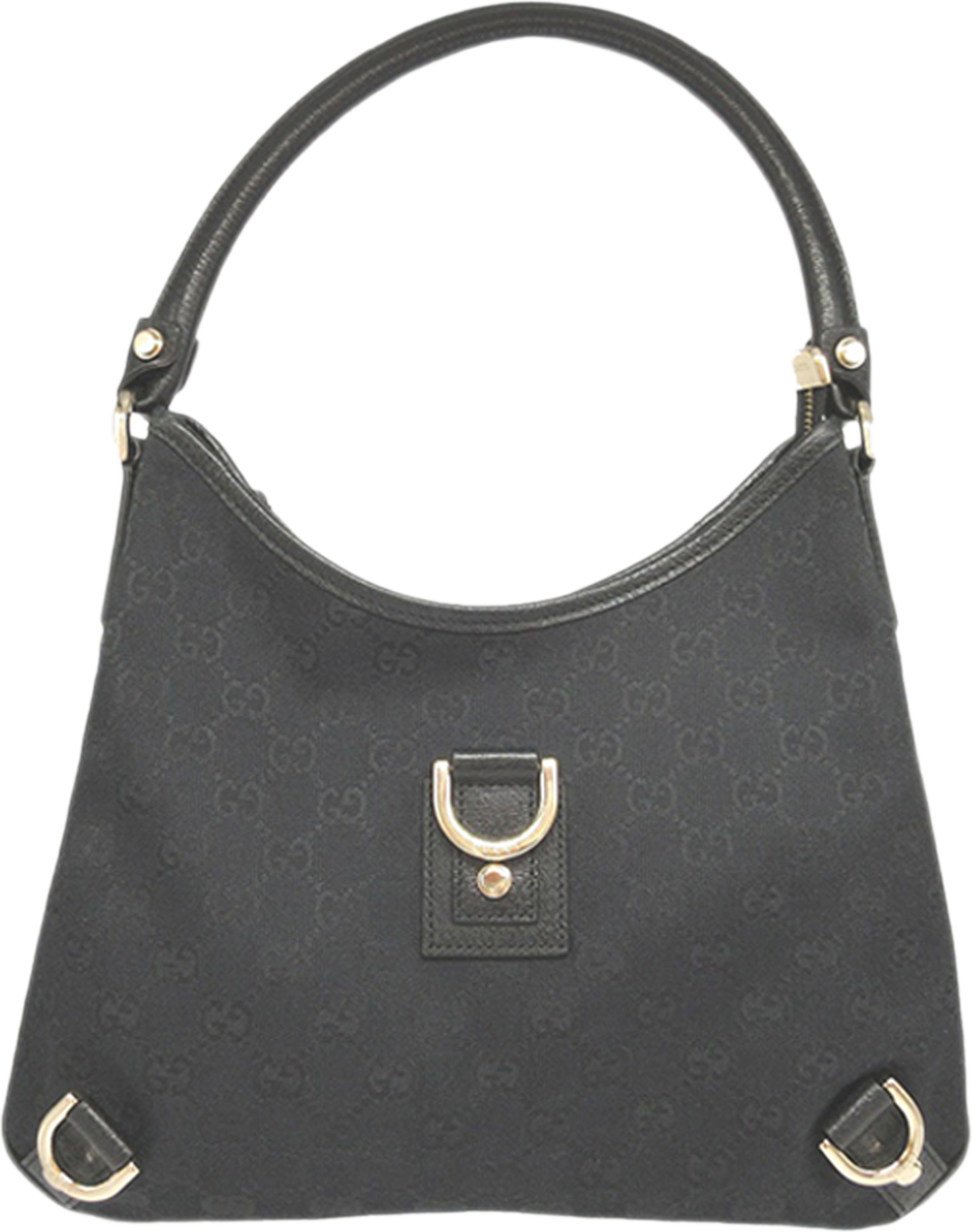 Gucci Gg Canvas Abbey D Ring Shoulder Bag, från Luxclusif, i färgen svart. Klicka för att öppna bilden i stort format
