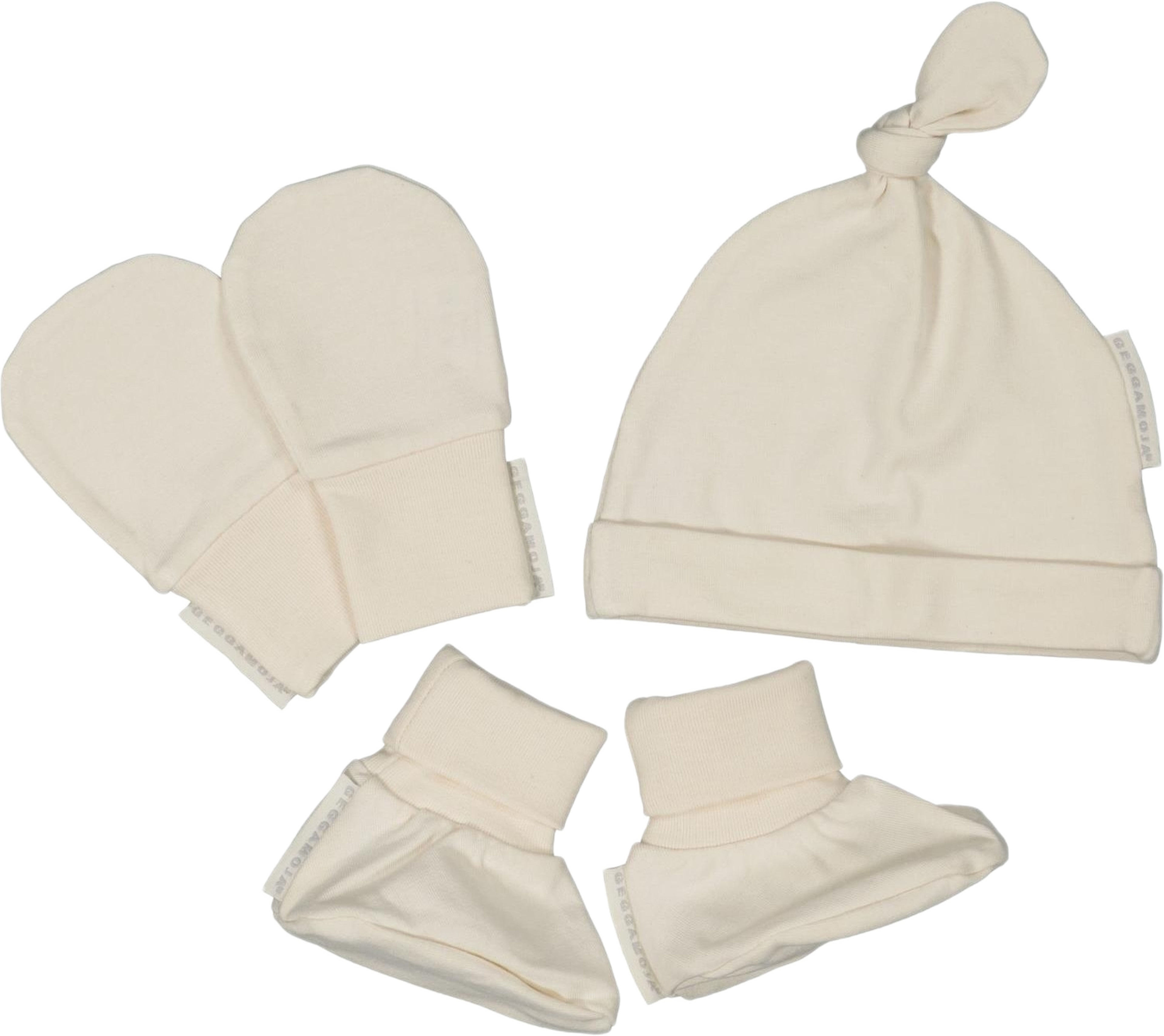Baby Presentset, från Geggamoja, i färgen beige. Klicka för att öppna bilden i stort format